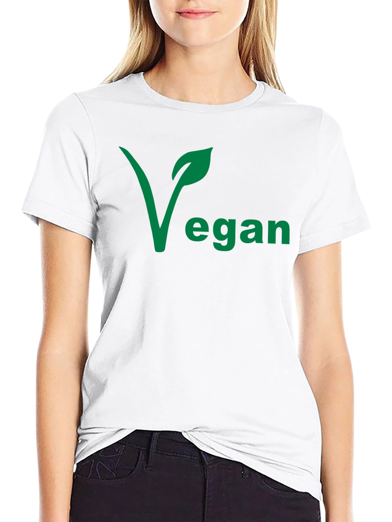 Vegan Graphic Tee - Leaf Design
