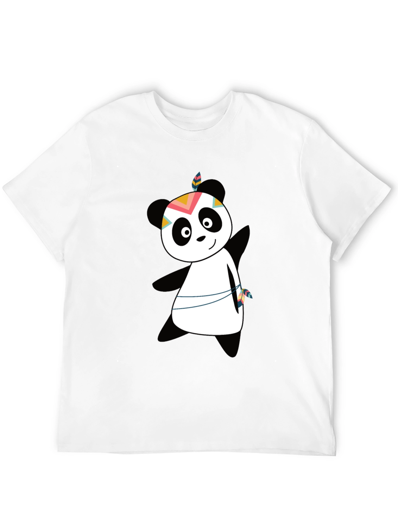 Cute Panda Graphic Tee - Trendy Unisex Black T-Shirt