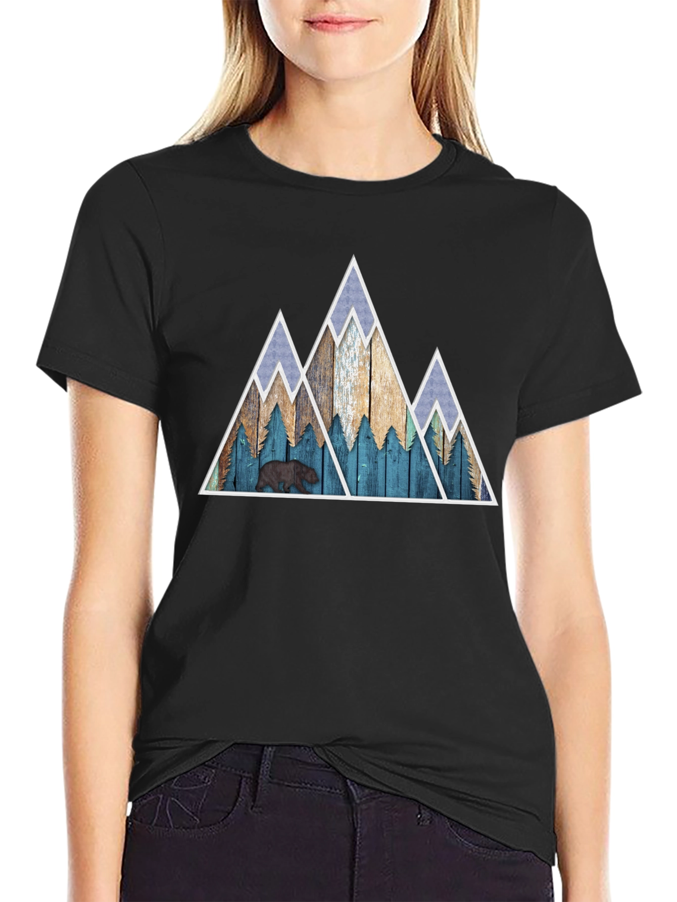 Mountain Bear Graphic T-Shirt