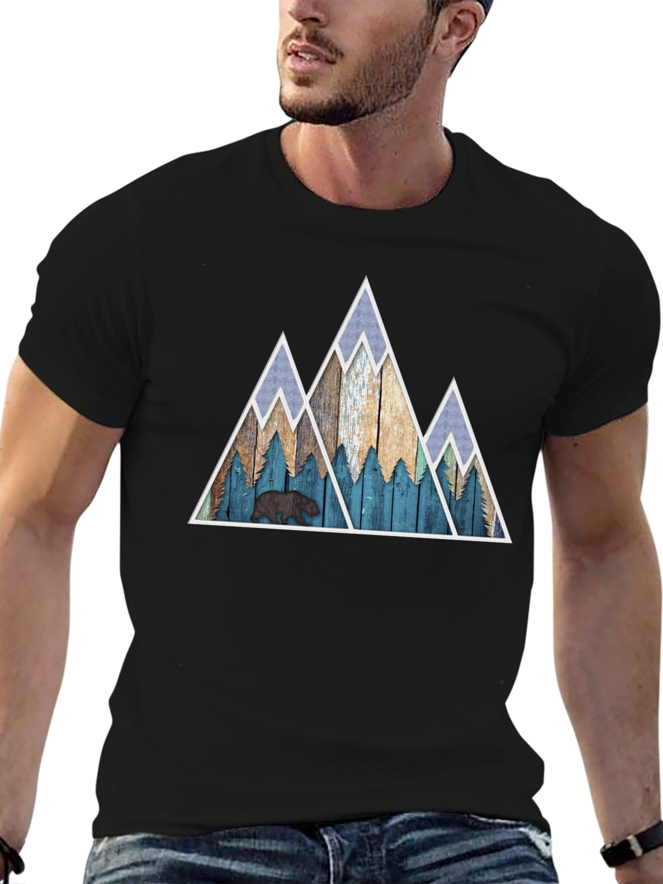 Mountain Bear Graphic T-Shirt