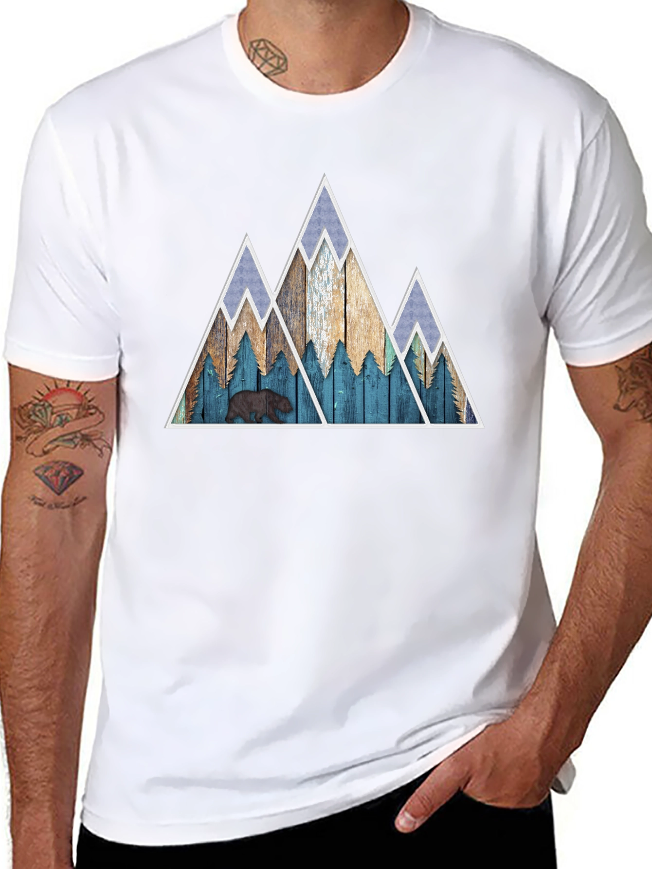 Mountain Bear Graphic T-Shirt