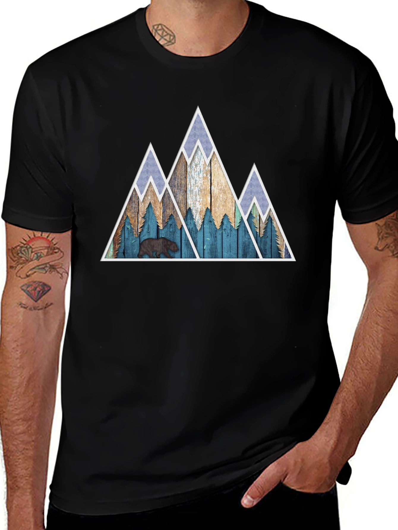 Mountain Bear Graphic T-Shirt