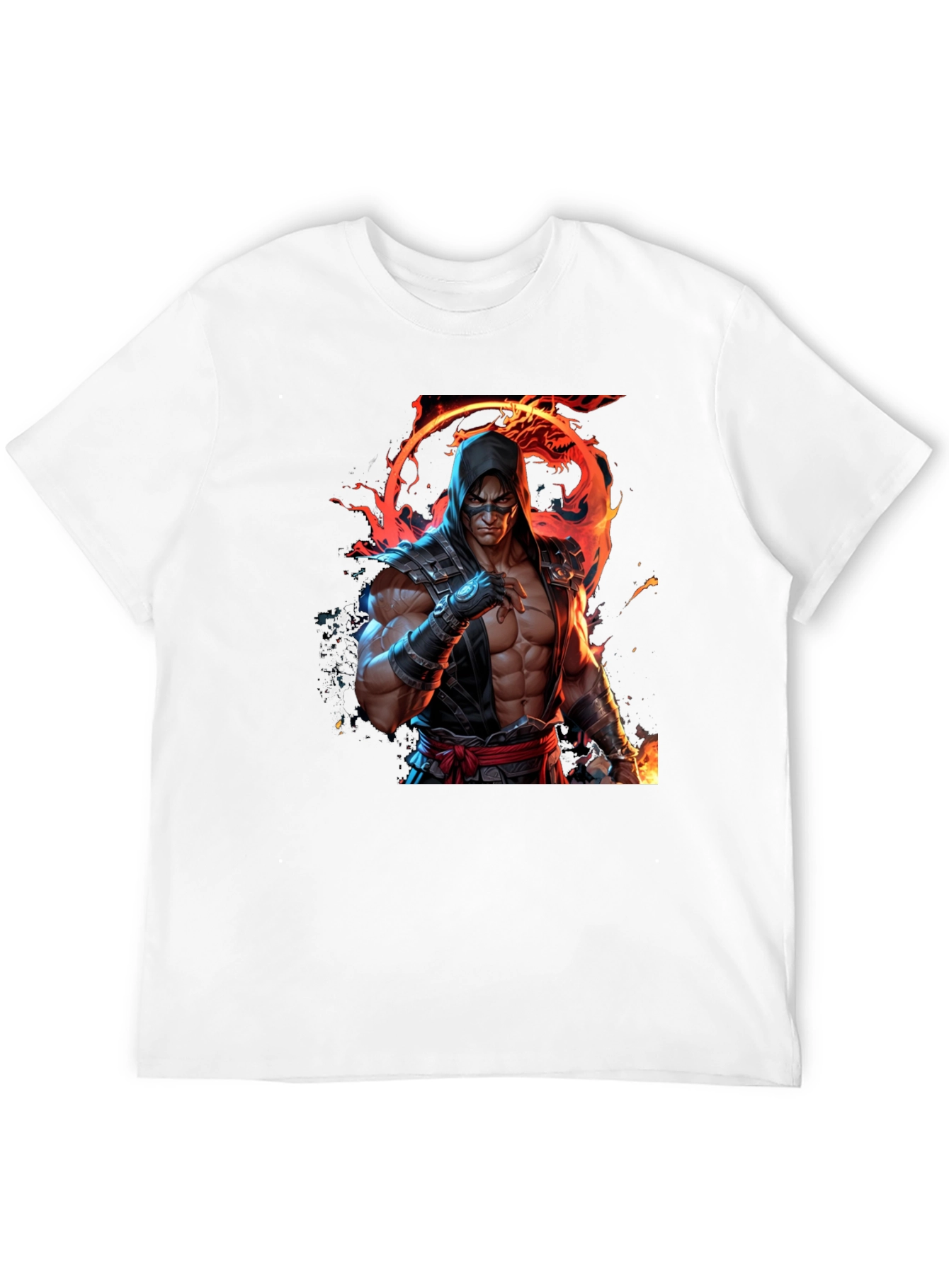 Fiery Dragon Warrior Graphic T-Shirt
