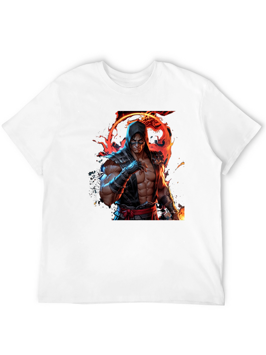 Fiery Dragon Warrior Graphic T-Shirt