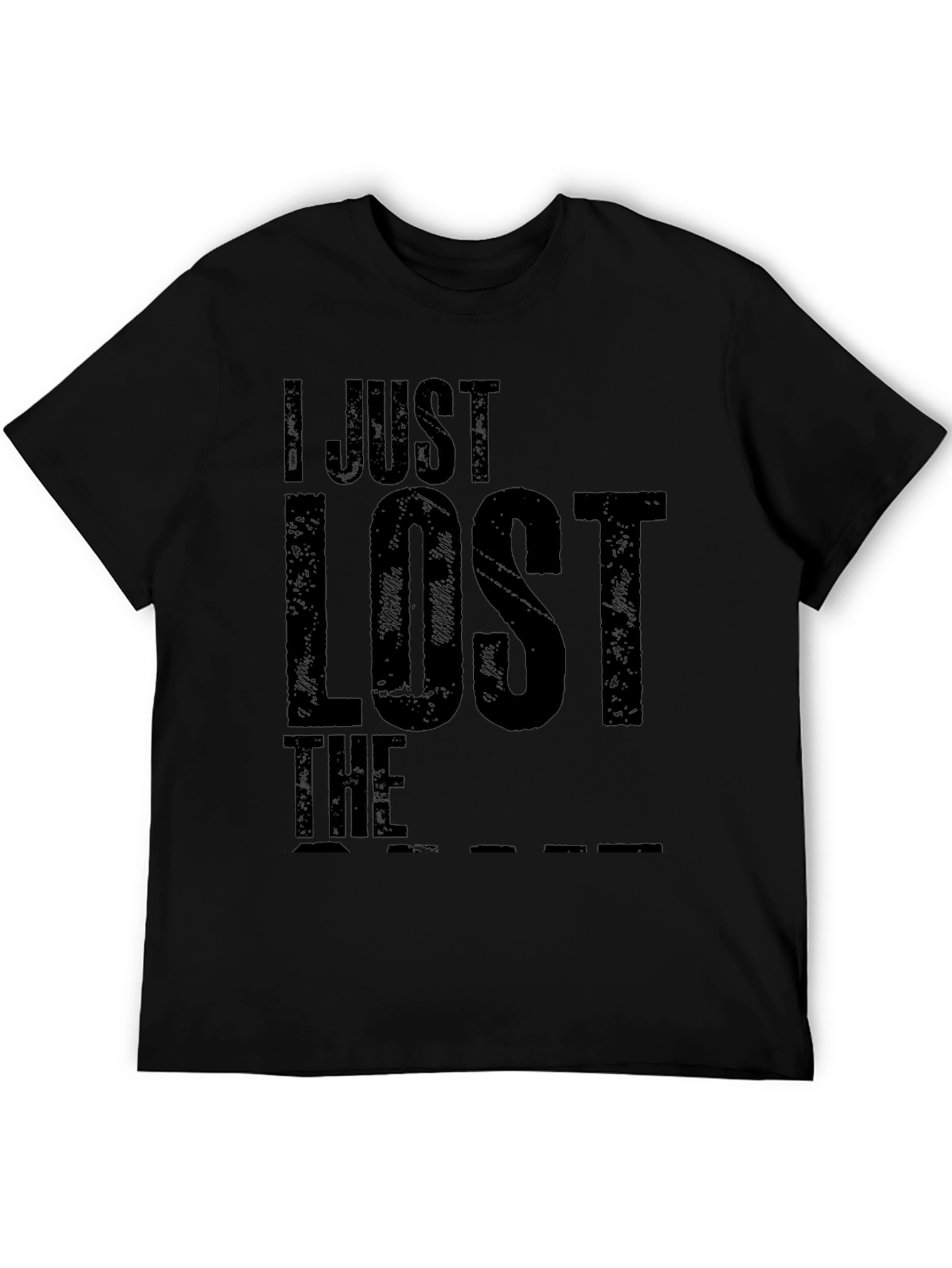 Humorous Lost the Game Black T-Shirt