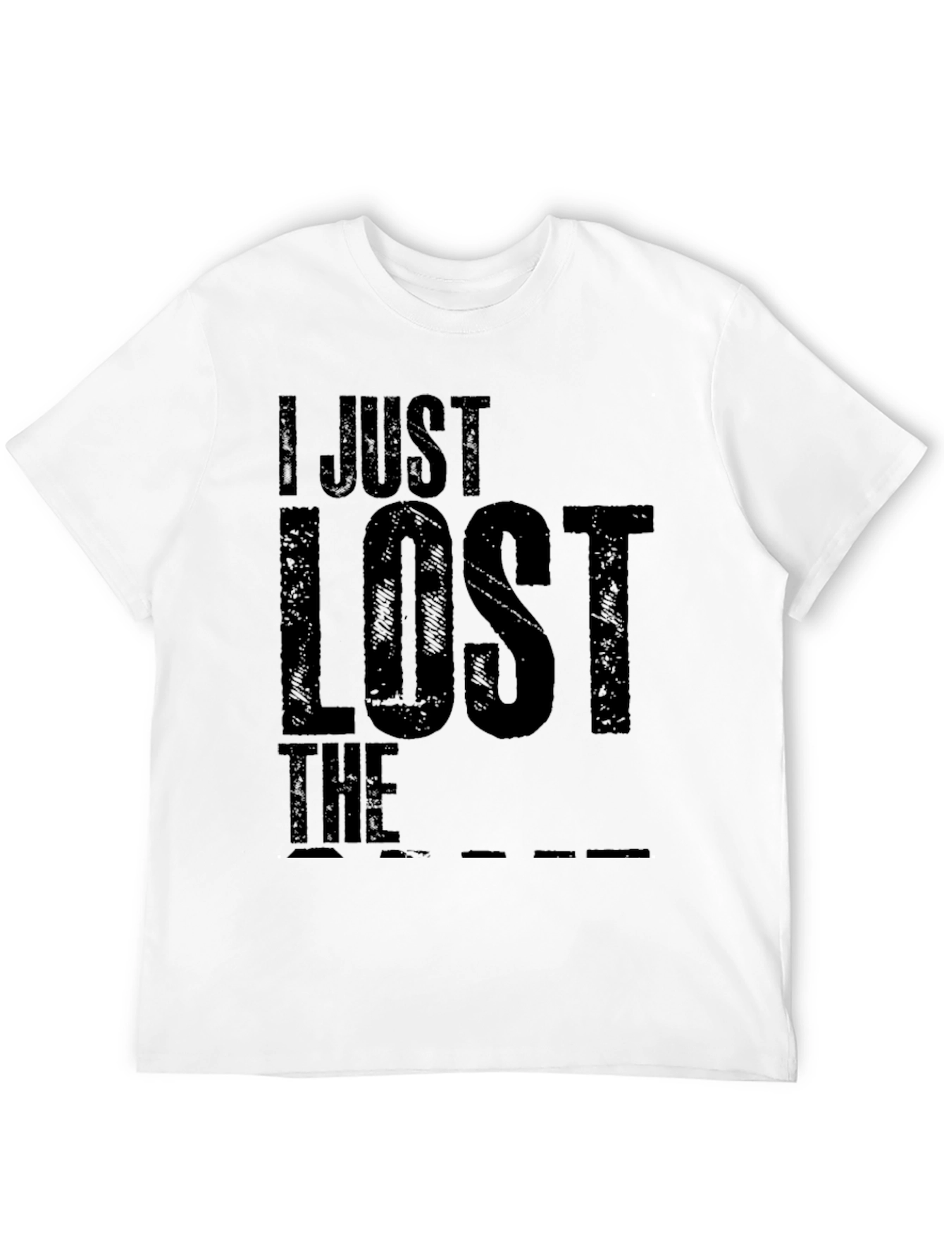 Humorous Lost the Game Black T-Shirt