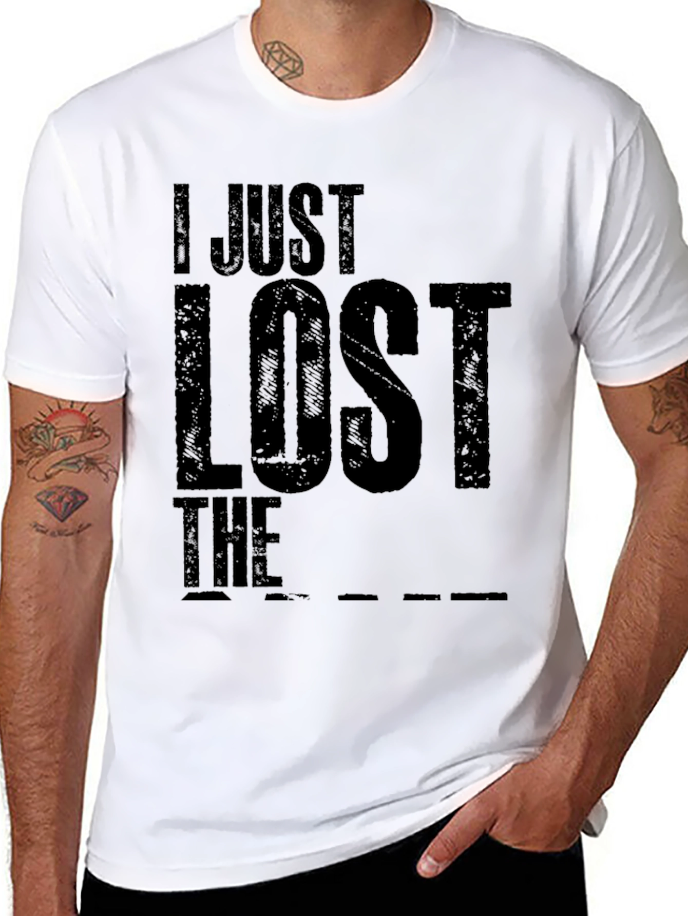 Humorous Lost the Game Black T-Shirt