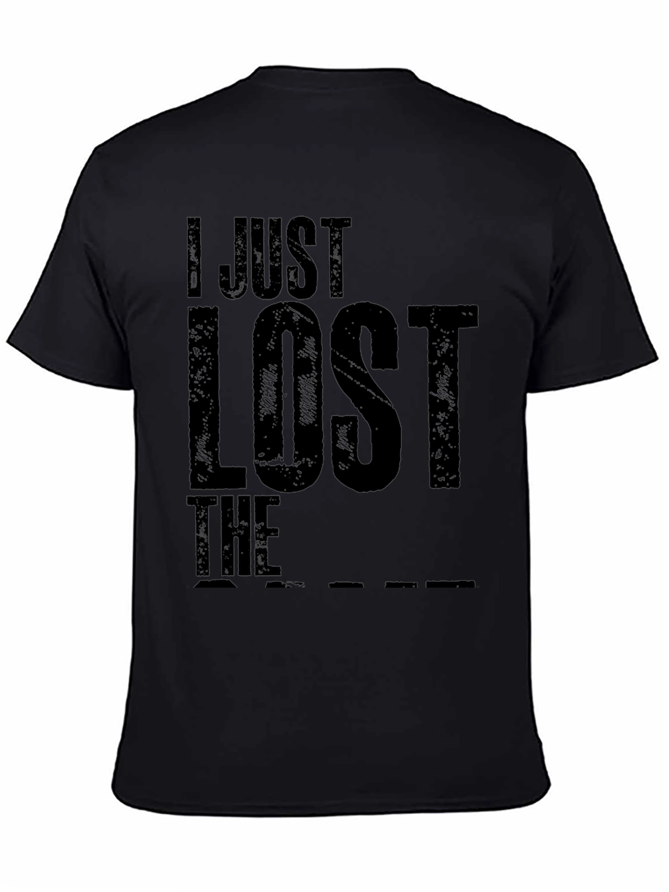 Humorous Lost the Game Black T-Shirt