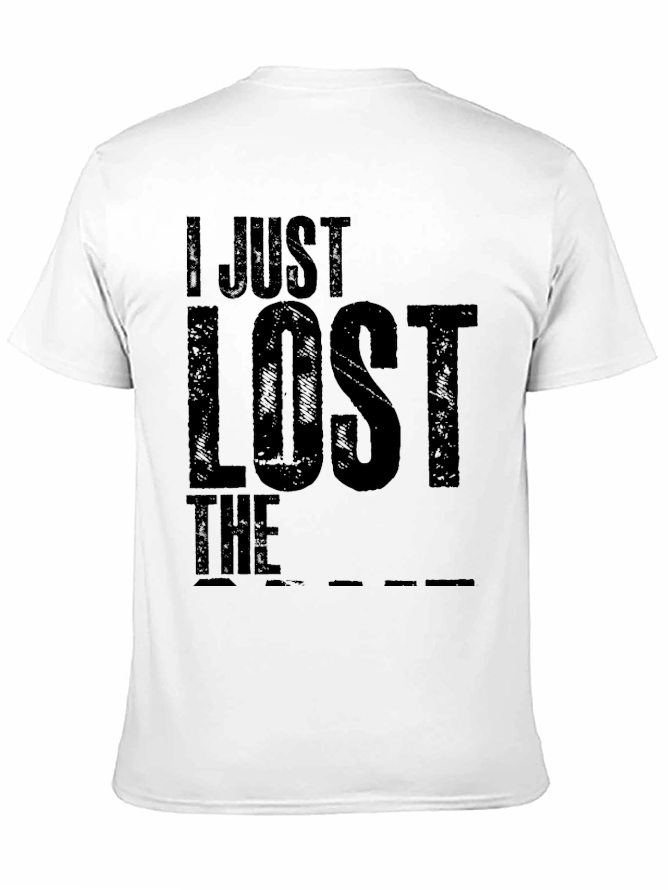 Humorous Lost the Game Black T-Shirt