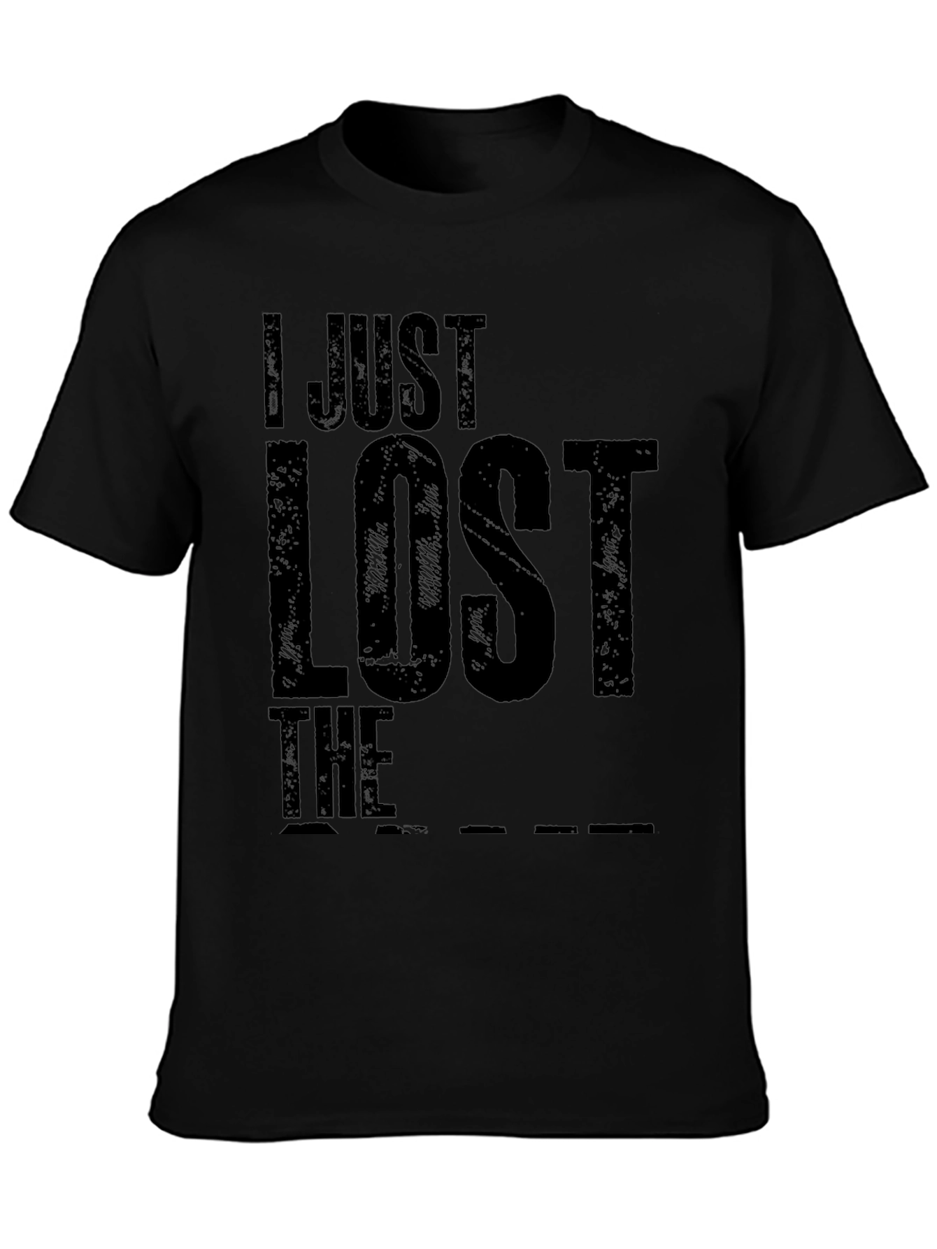 Humorous Lost the Game Black T-Shirt