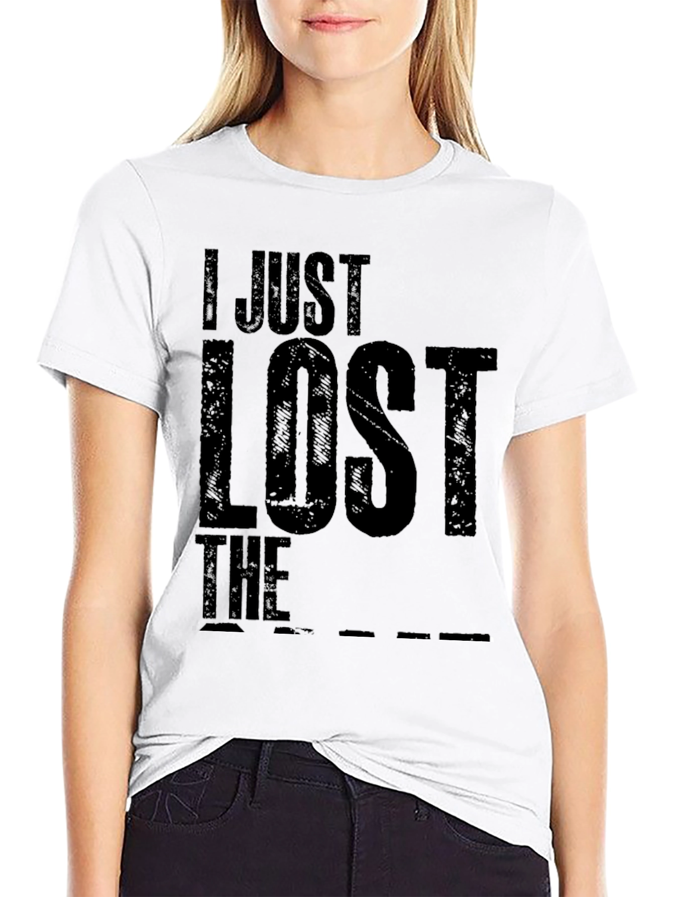 Humorous Lost the Game Black T-Shirt