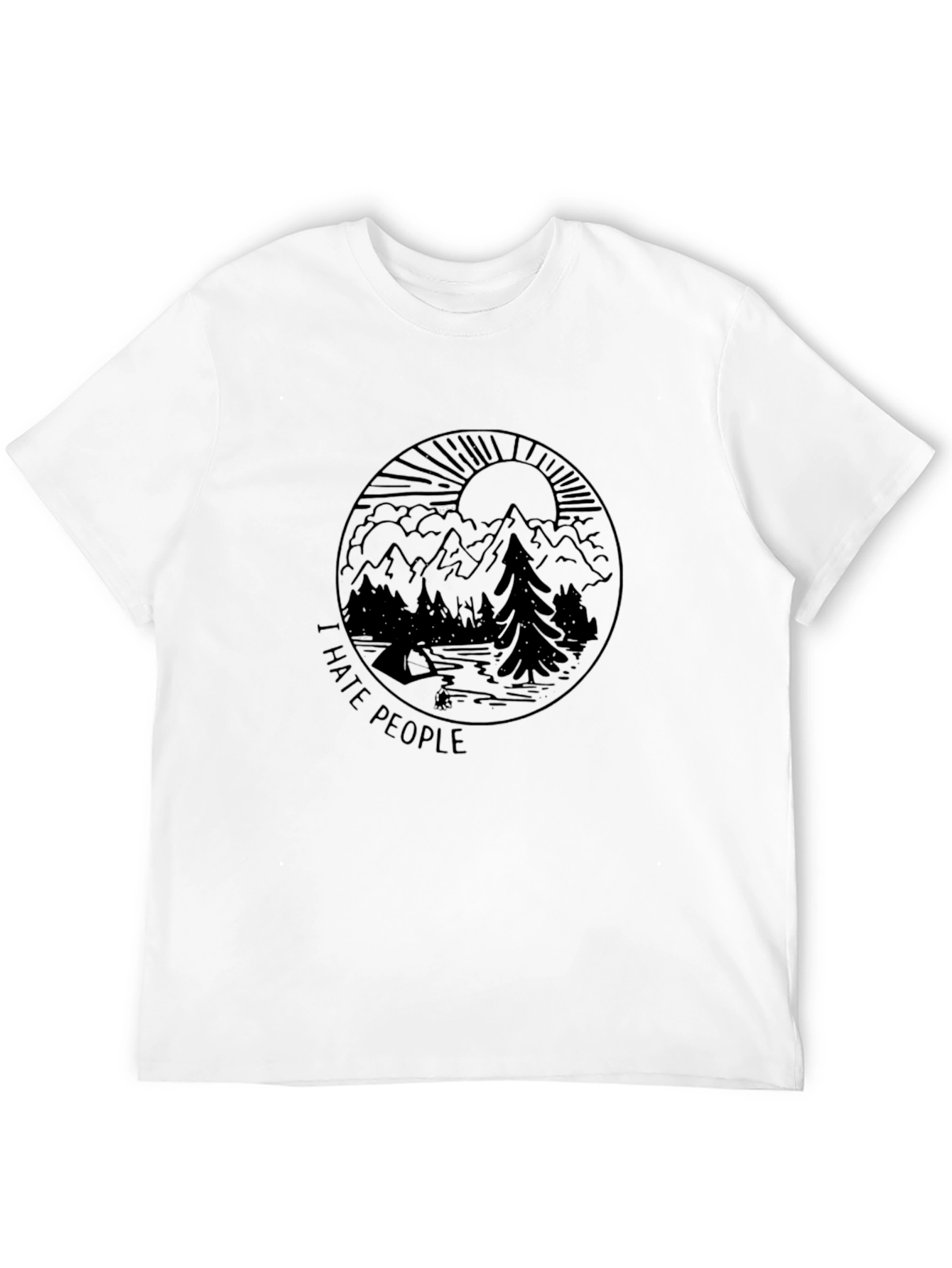 I Hate People Nature Scene Graphic Tee