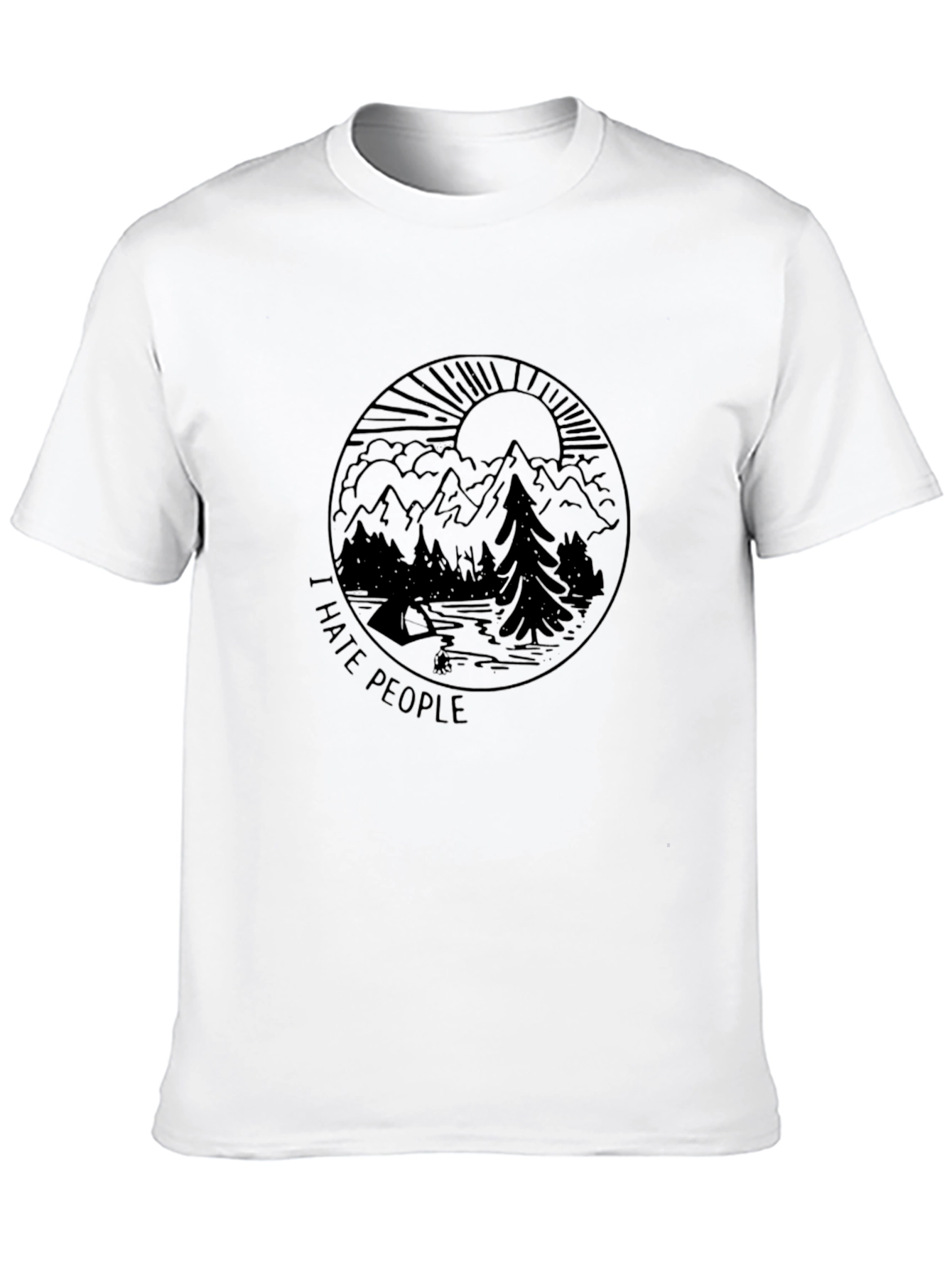 I Hate People Nature Scene Graphic Tee