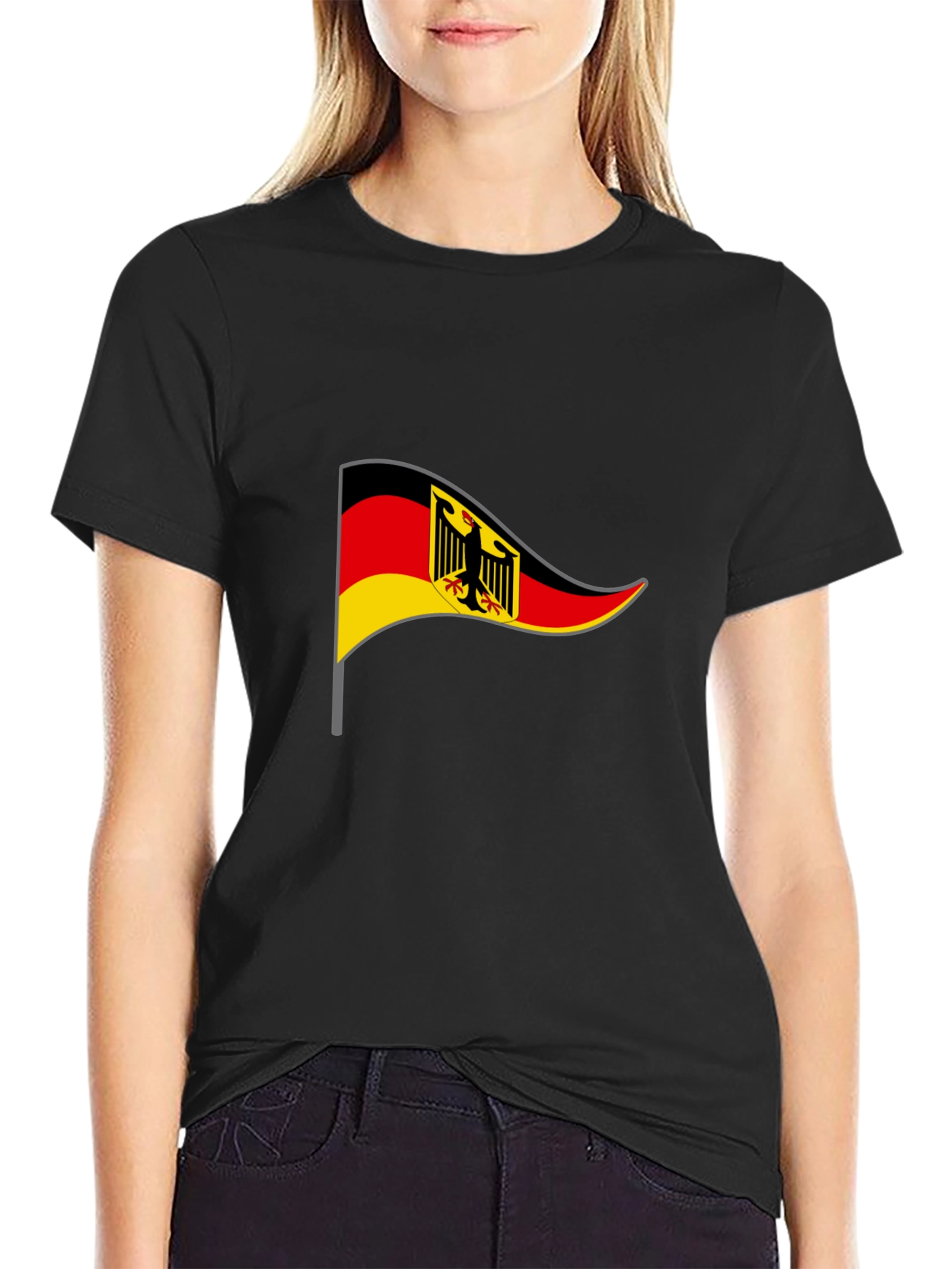 German Flag T-Shirt - Black Cotton Tee
