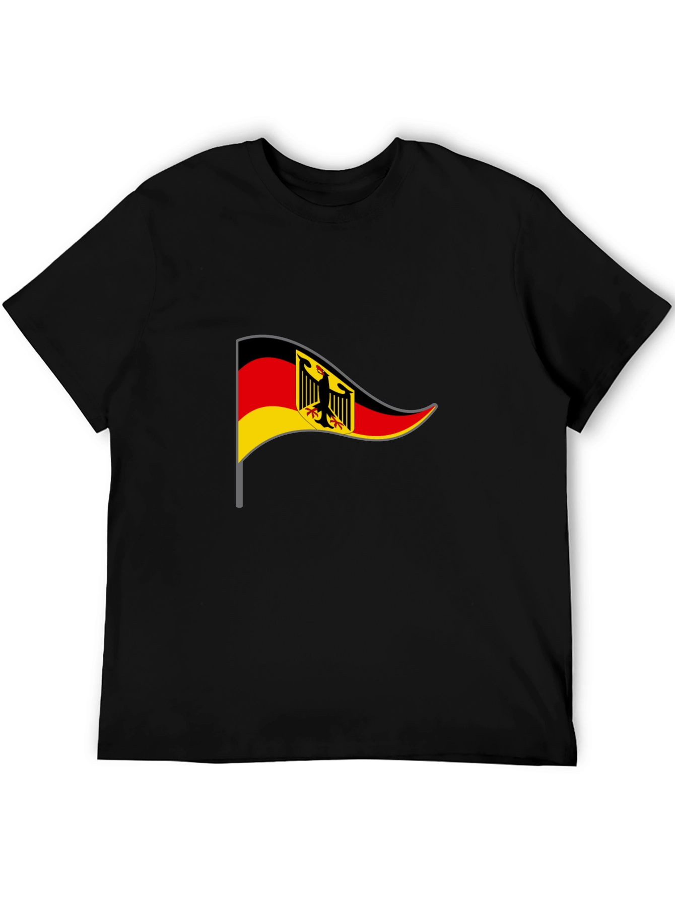 German Flag T-Shirt - Black Cotton Tee