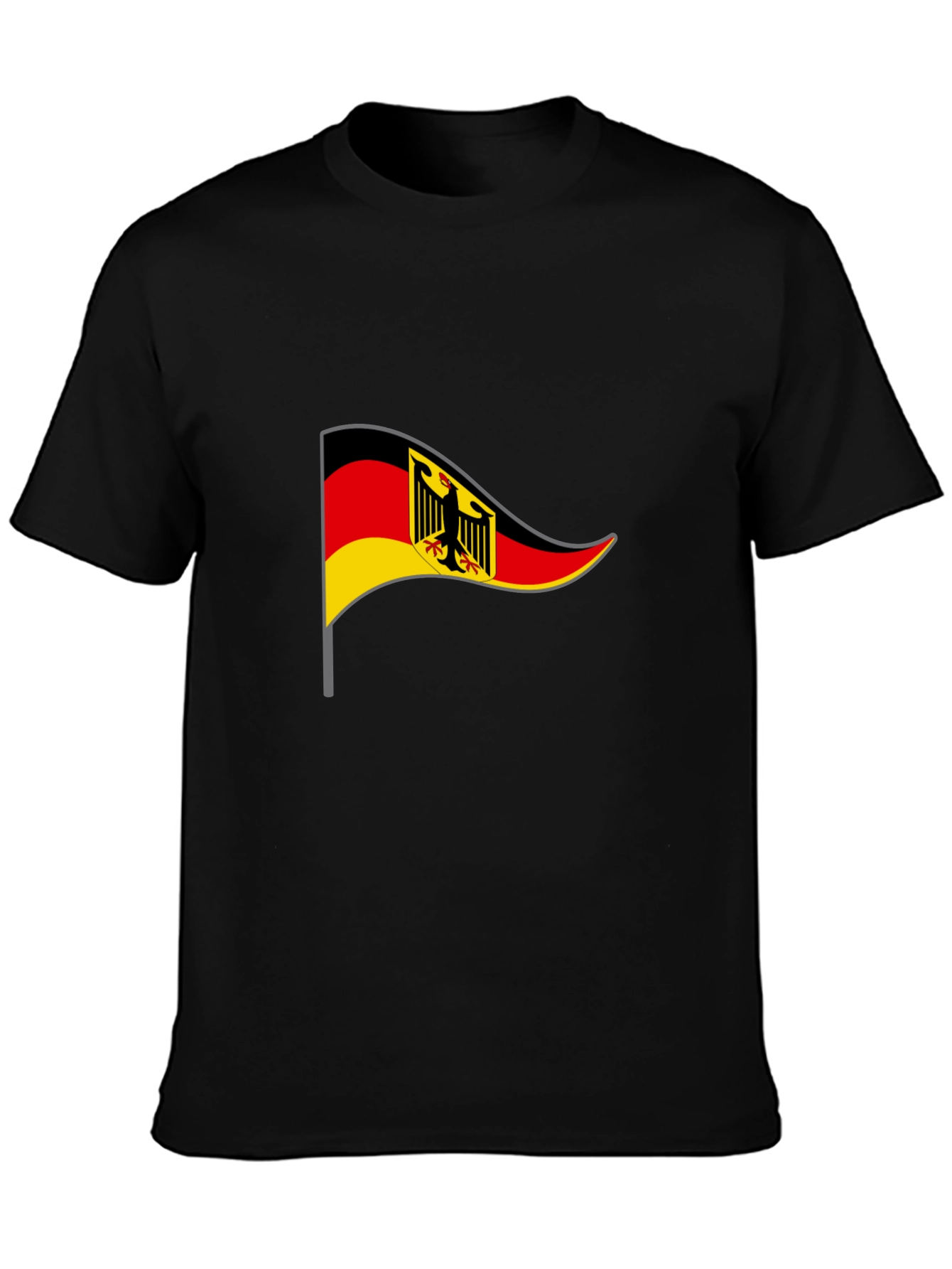 German Flag T-Shirt - Black Cotton Tee