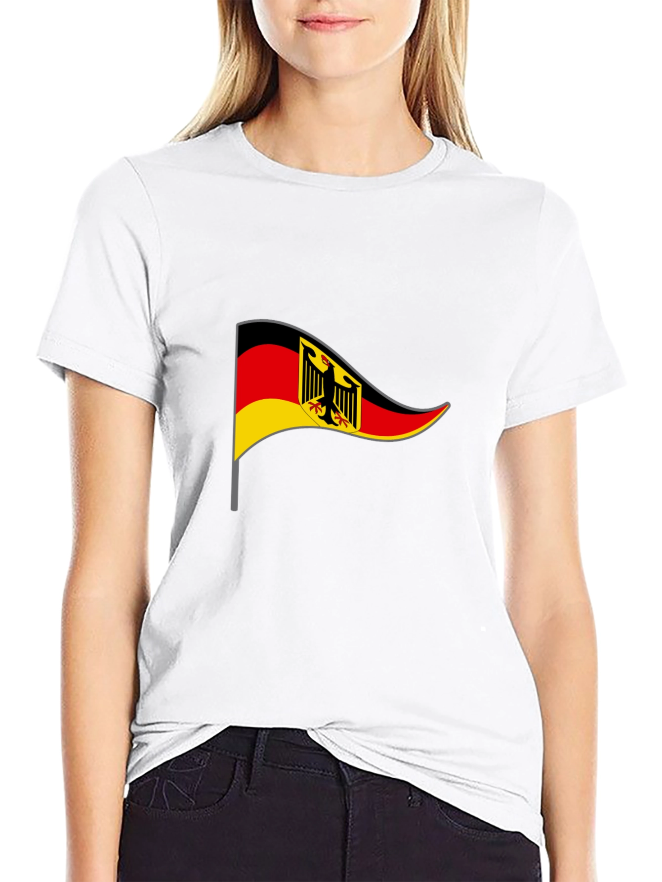 German Flag T-Shirt - Black Cotton Tee