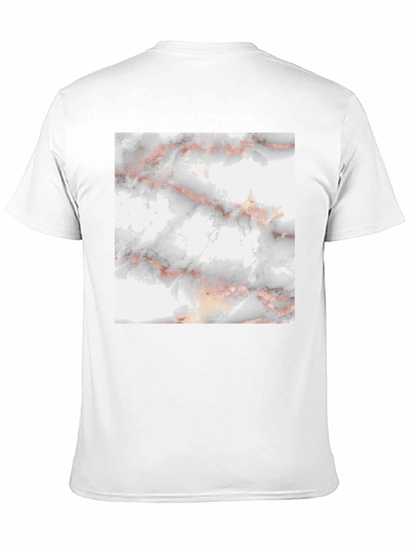Trendy Black Tee with Marble Print