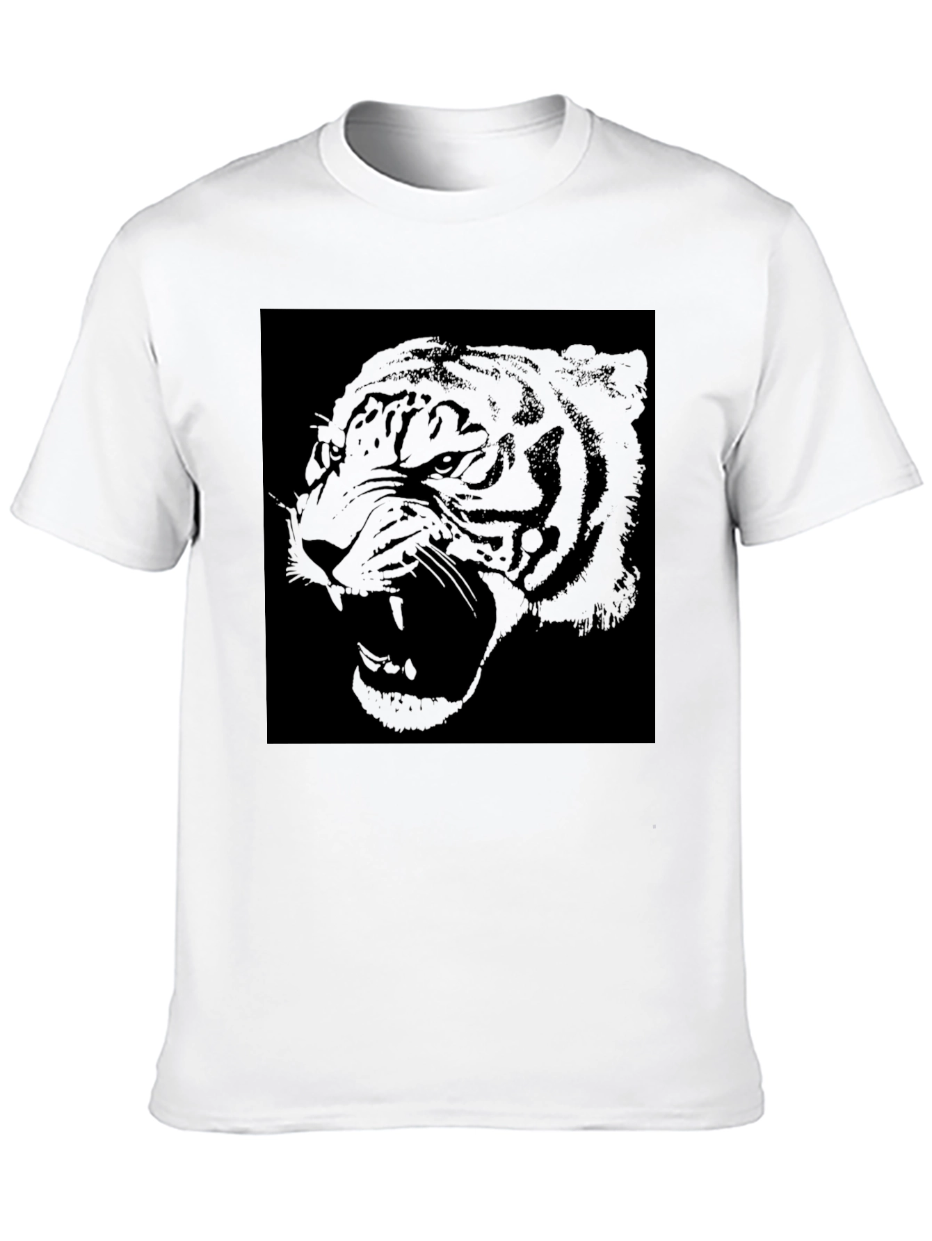 Black Tiger Graphic Tee - Mens Casual T-Shirt