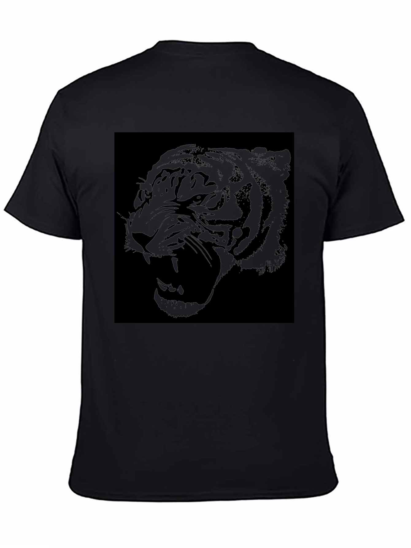 Black Tiger Graphic Tee - Mens Casual T-Shirt