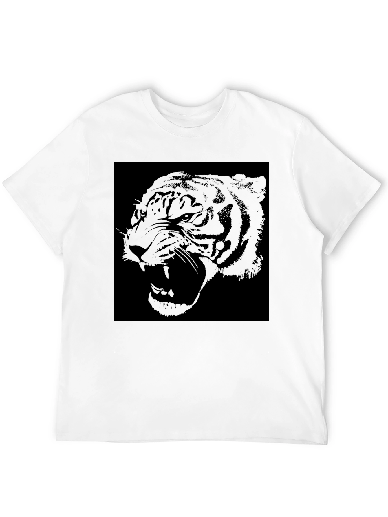 Black Tiger Graphic Tee - Mens Casual T-Shirt