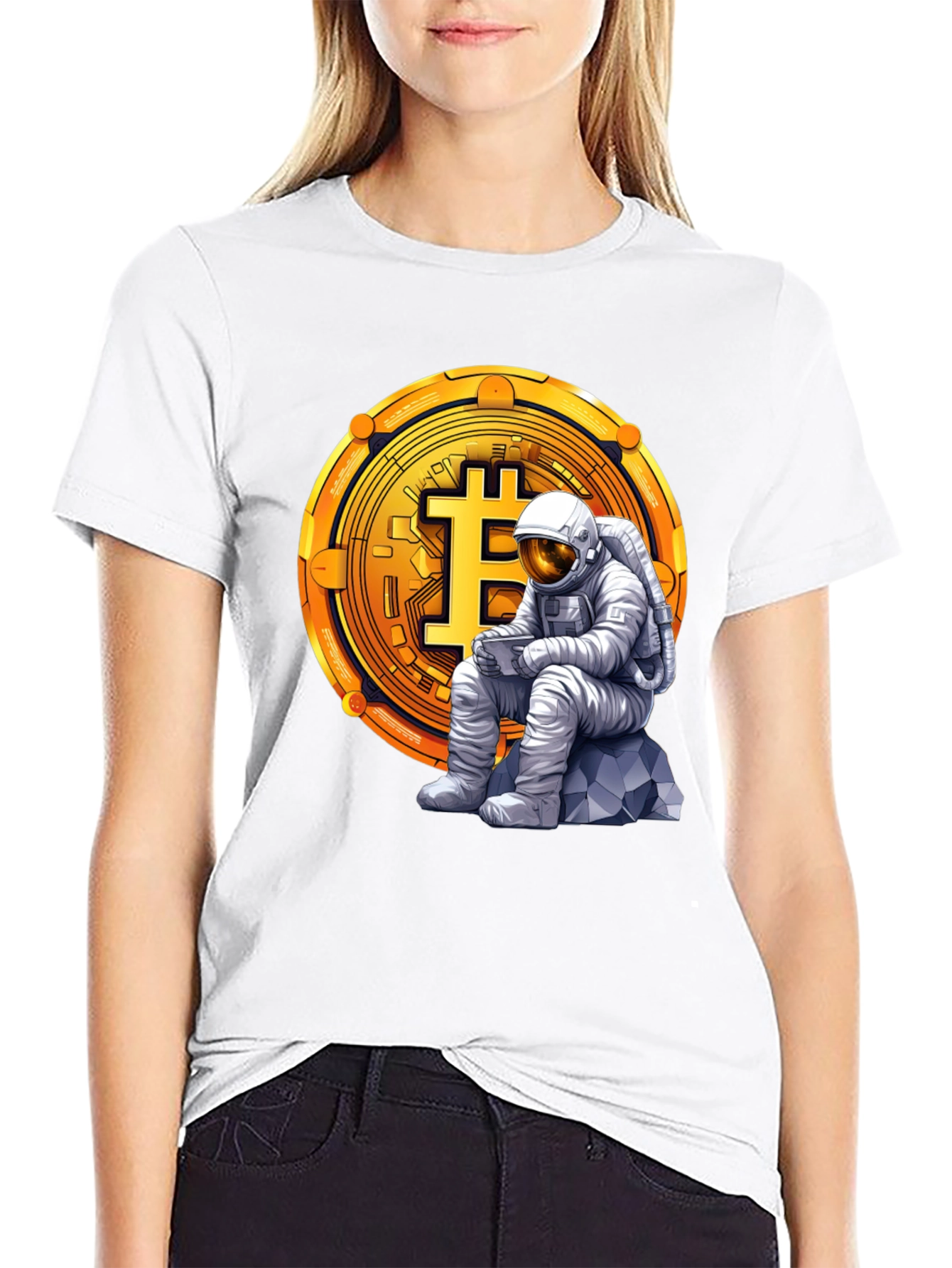 Bitcoin Astronaut T-Shirt - Crypto Space Tee