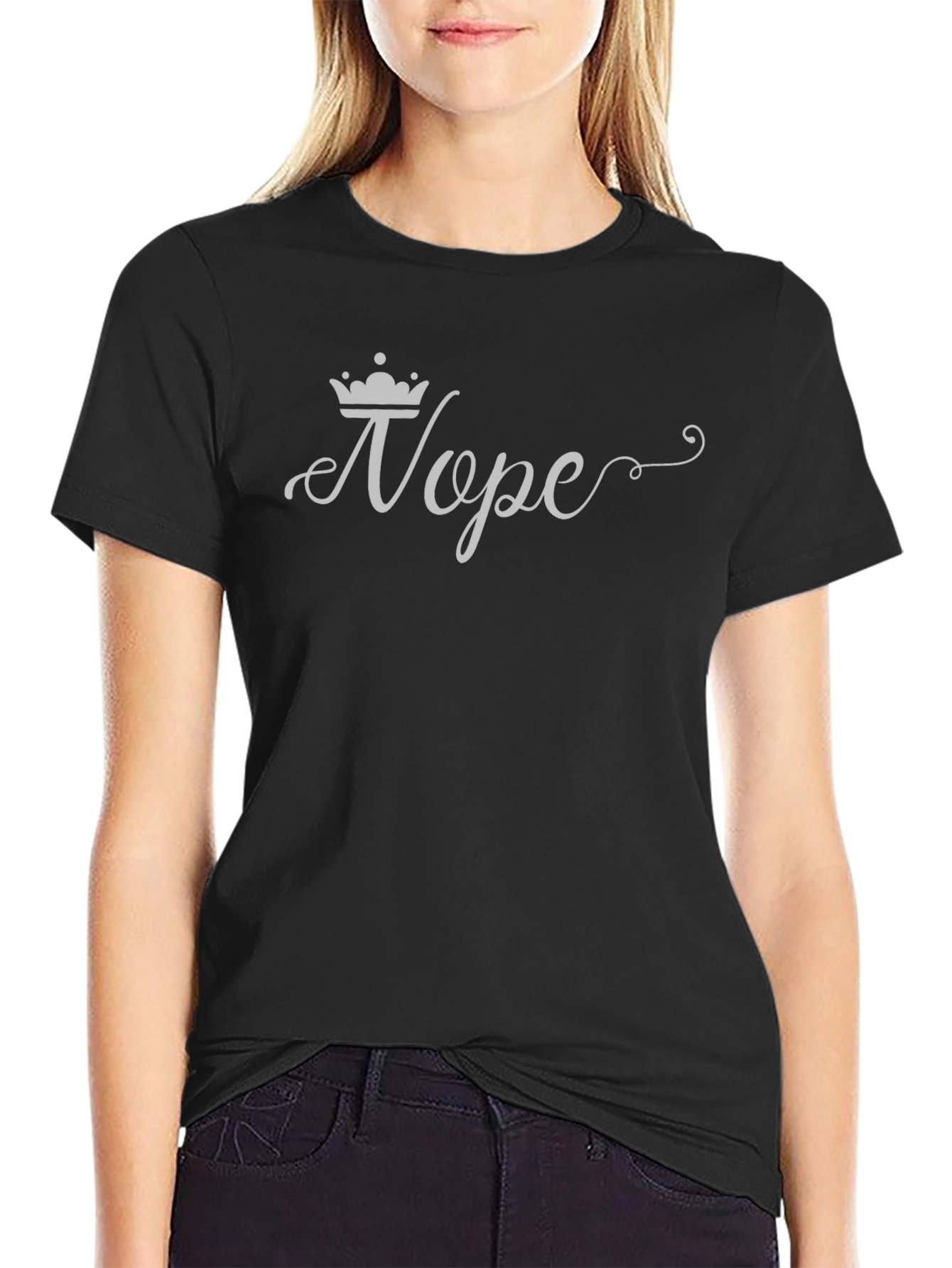 Nope Crown Graphic Tee - Unisex Casual T-Shirt