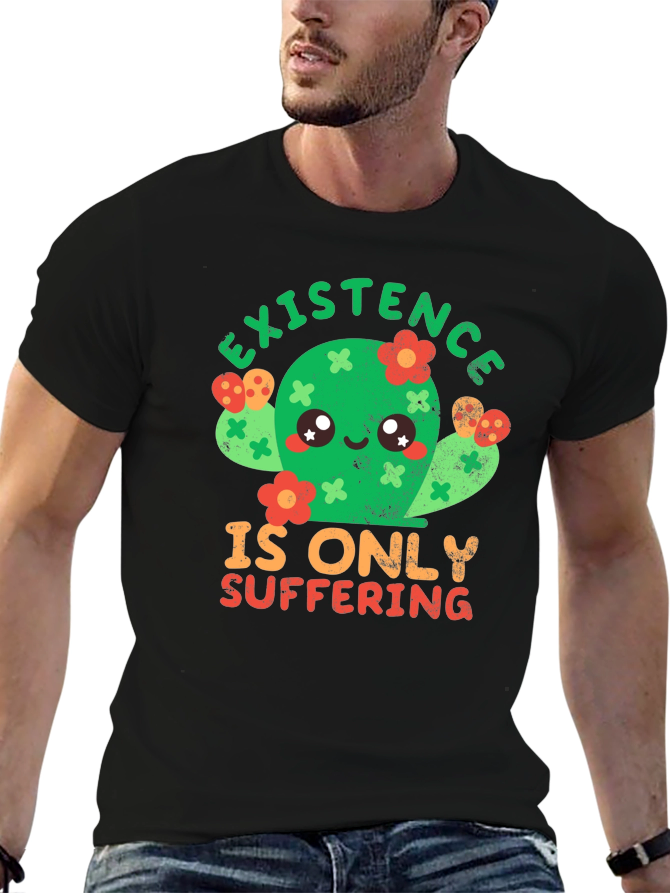 Cactus Graphic Tee - Existence is Suffering T-Shirt