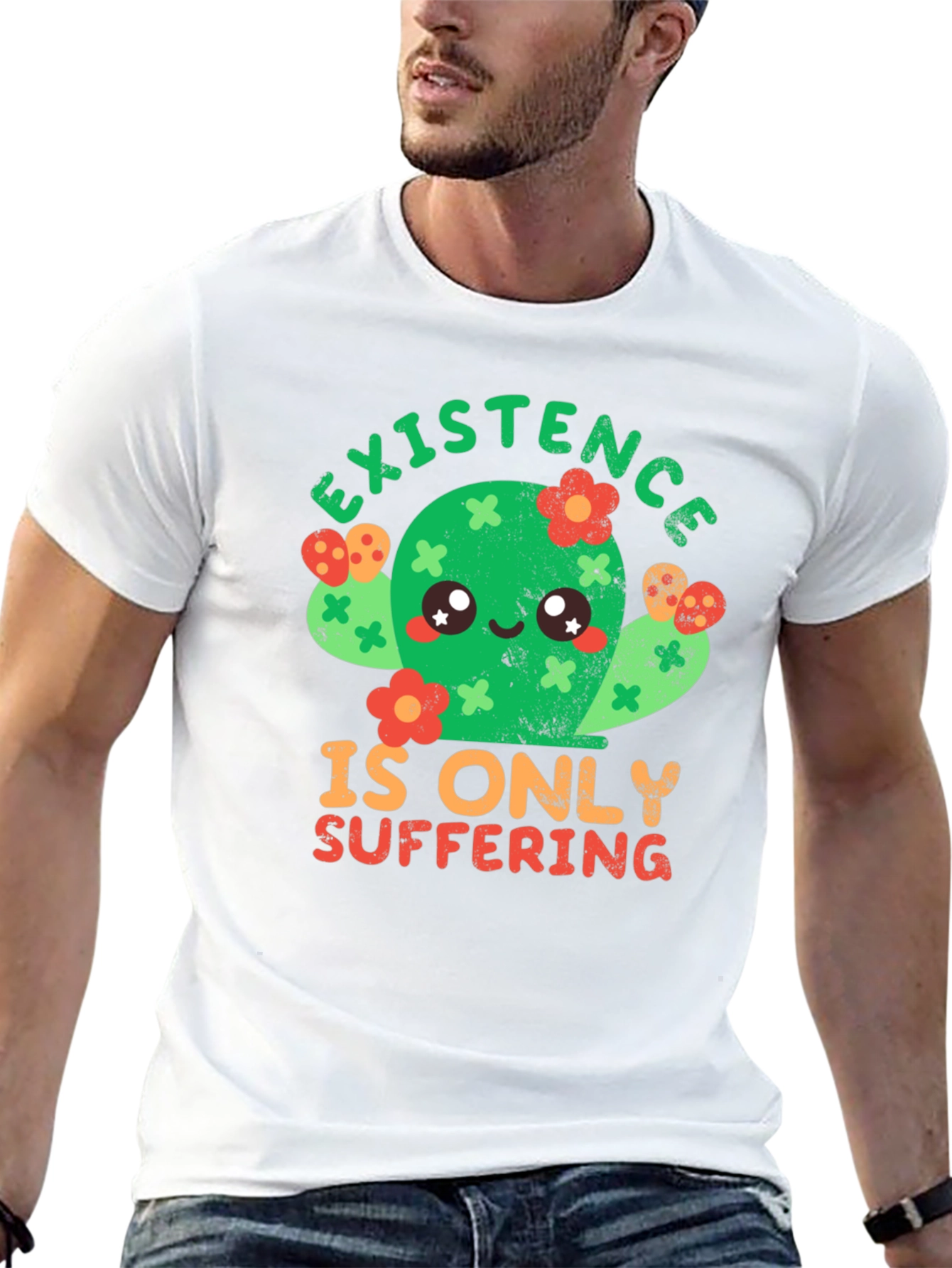 Cactus Graphic Tee - Existence is Suffering T-Shirt