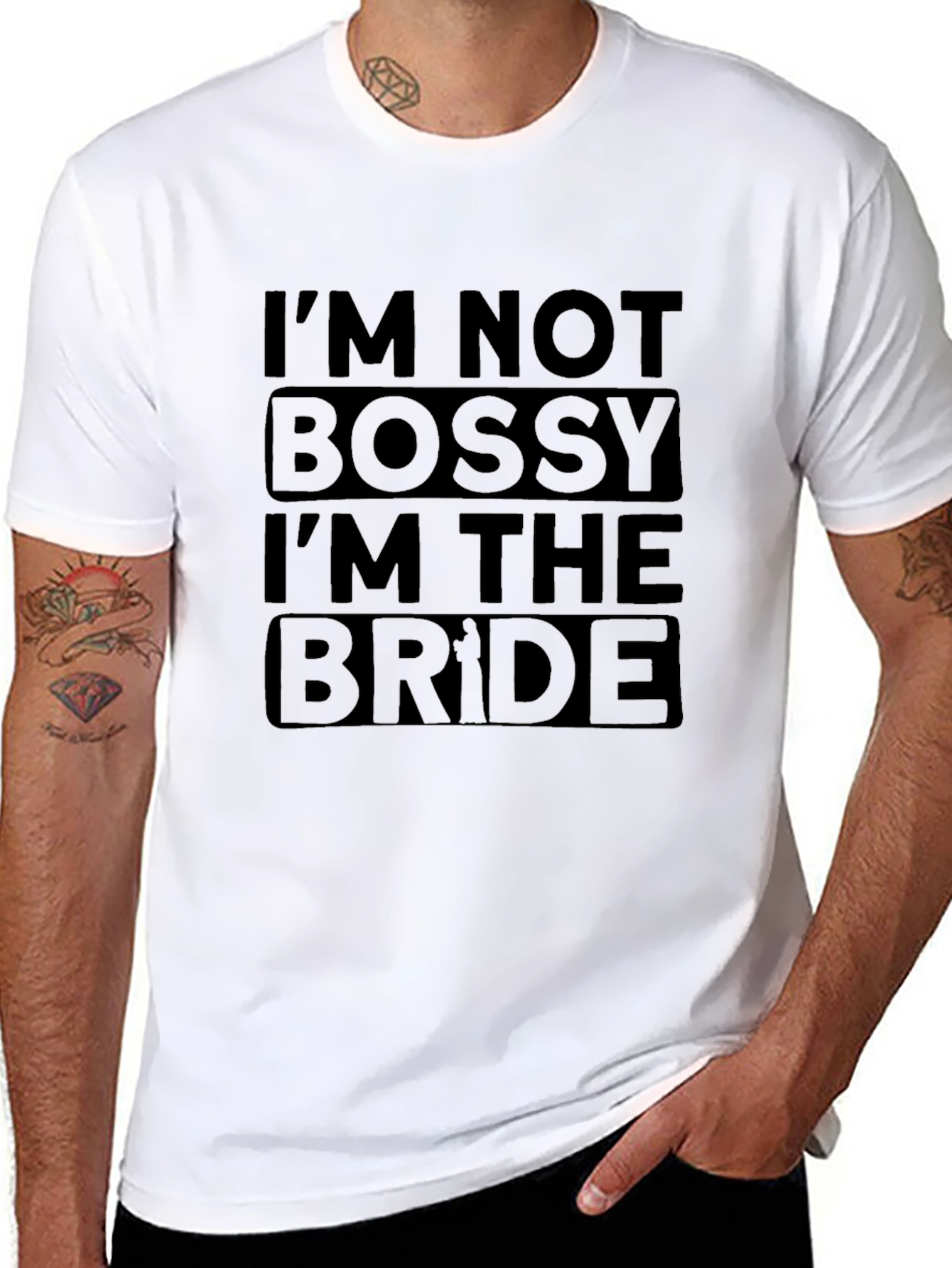 Im Not Bossy Im The Bride Black Tee