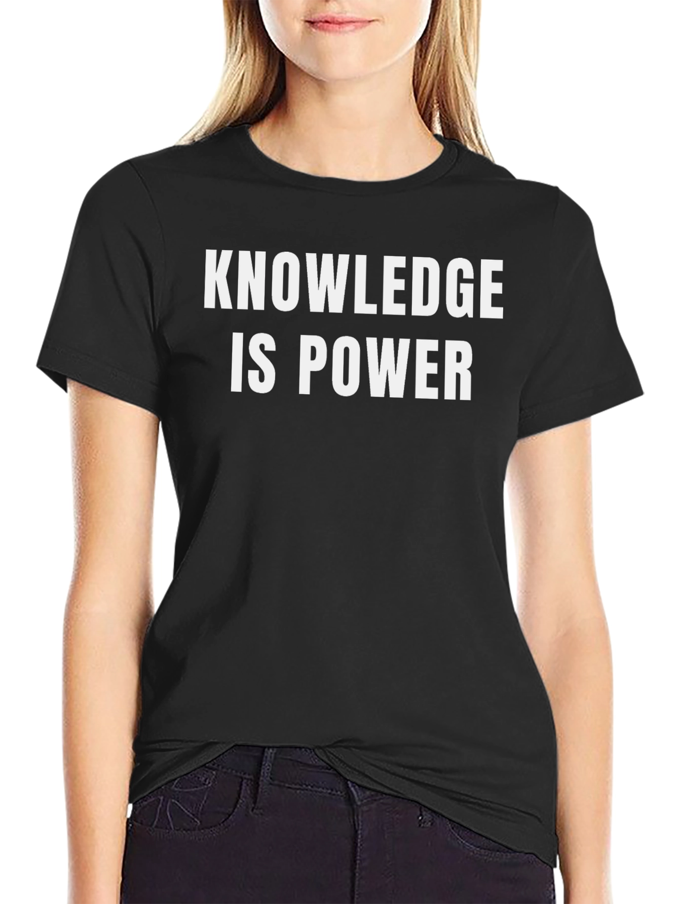 Knowledge is Power Black Graphic Tee
