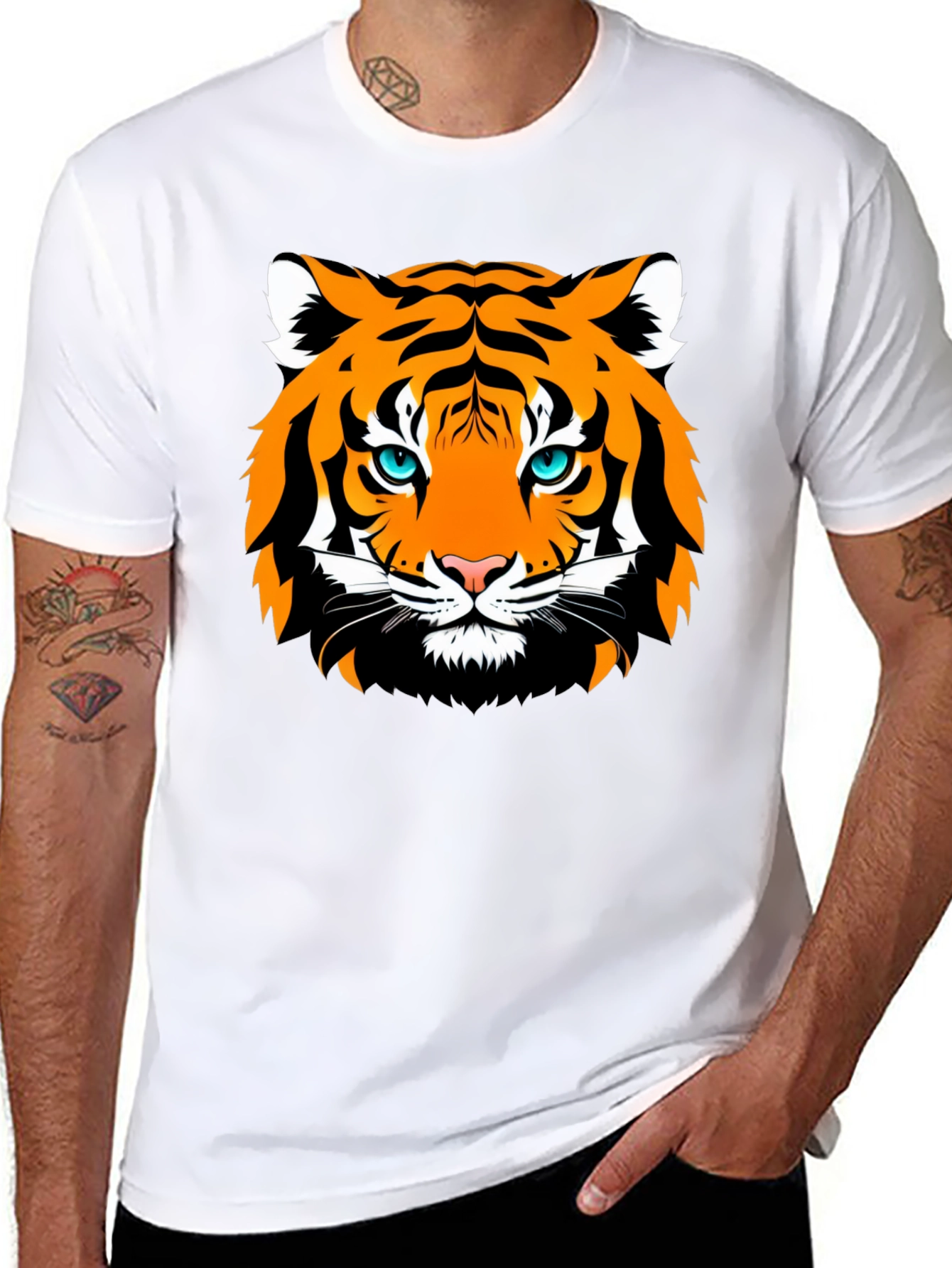 Tiger Graphic Black T-Shirt - Stylish Mens Fashion