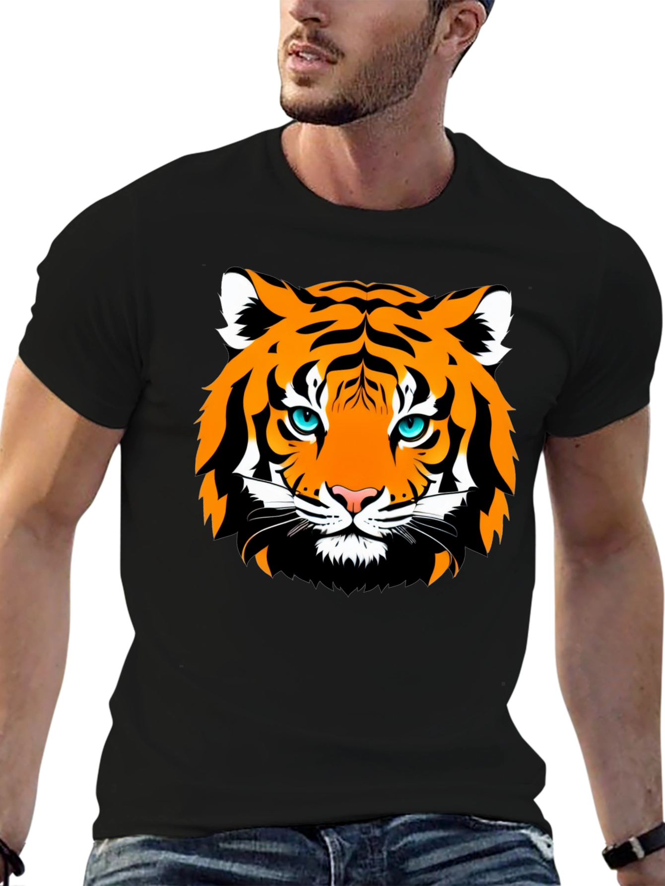 Tiger Graphic Black T-Shirt - Stylish Mens Fashion