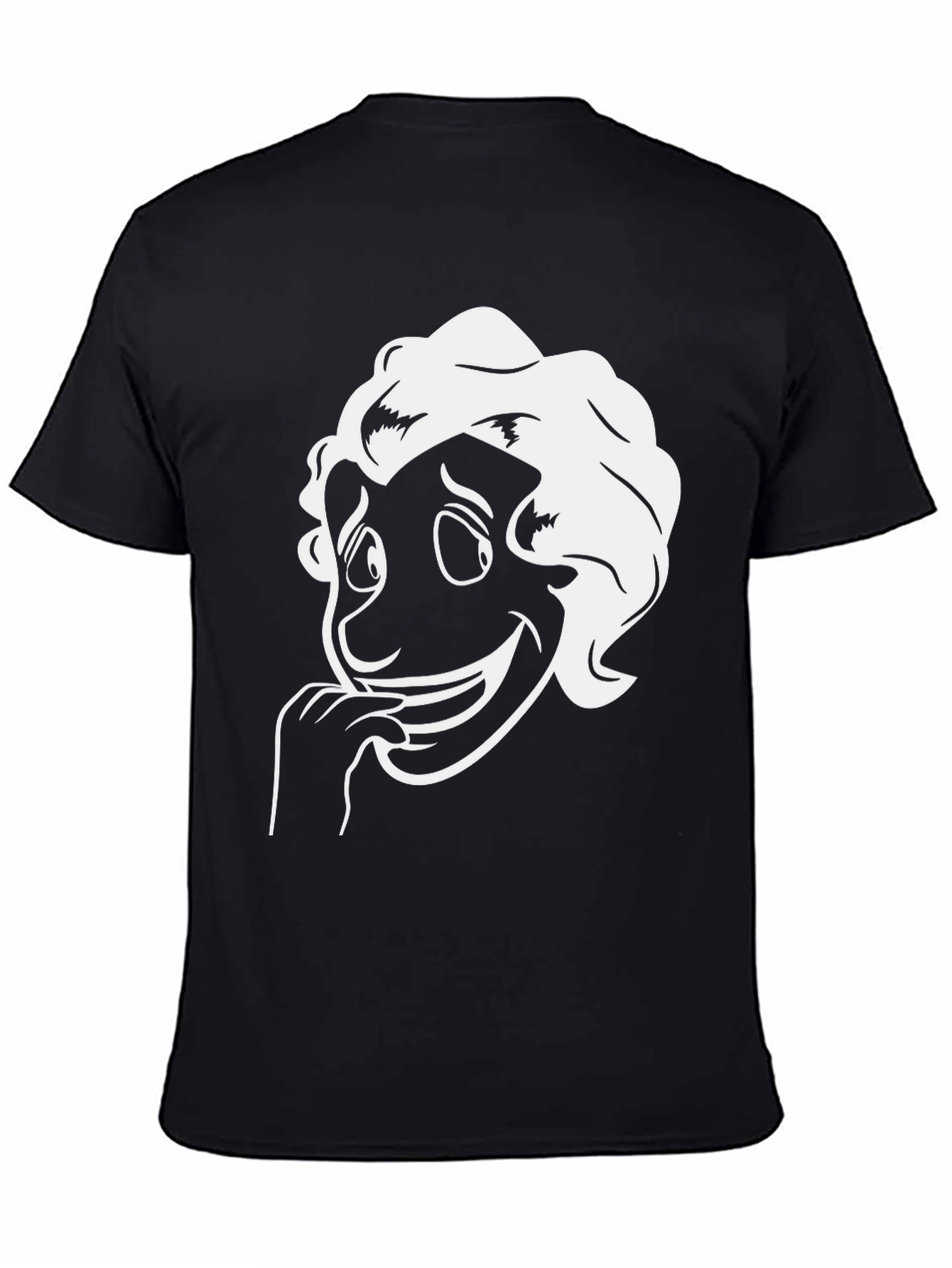 Cartoon Character Graphic Tee - Black