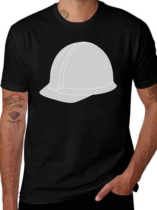 Construction Helmet Graphic Tee - Black