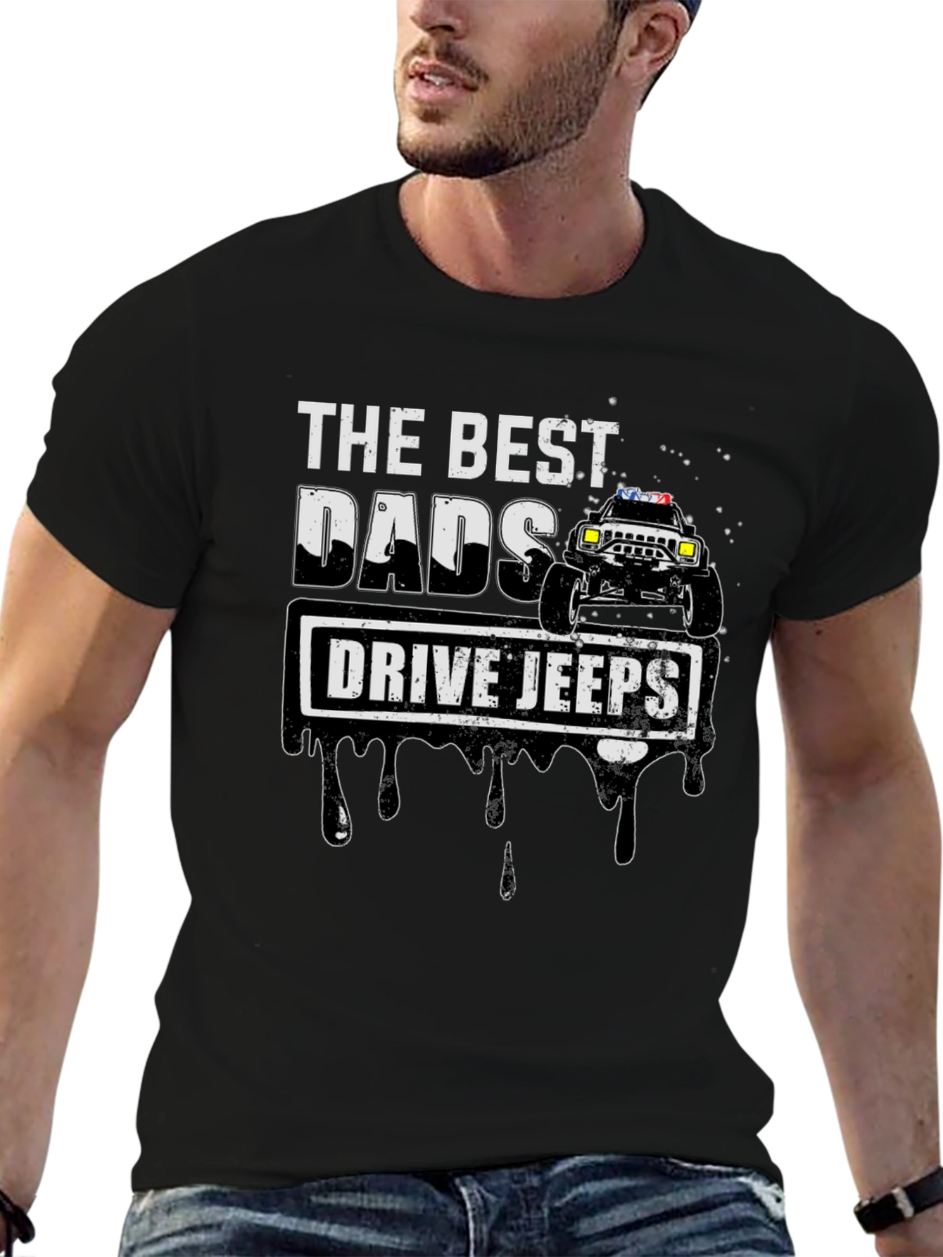 Best Dads Drive Jeeps Graphic T-Shirt