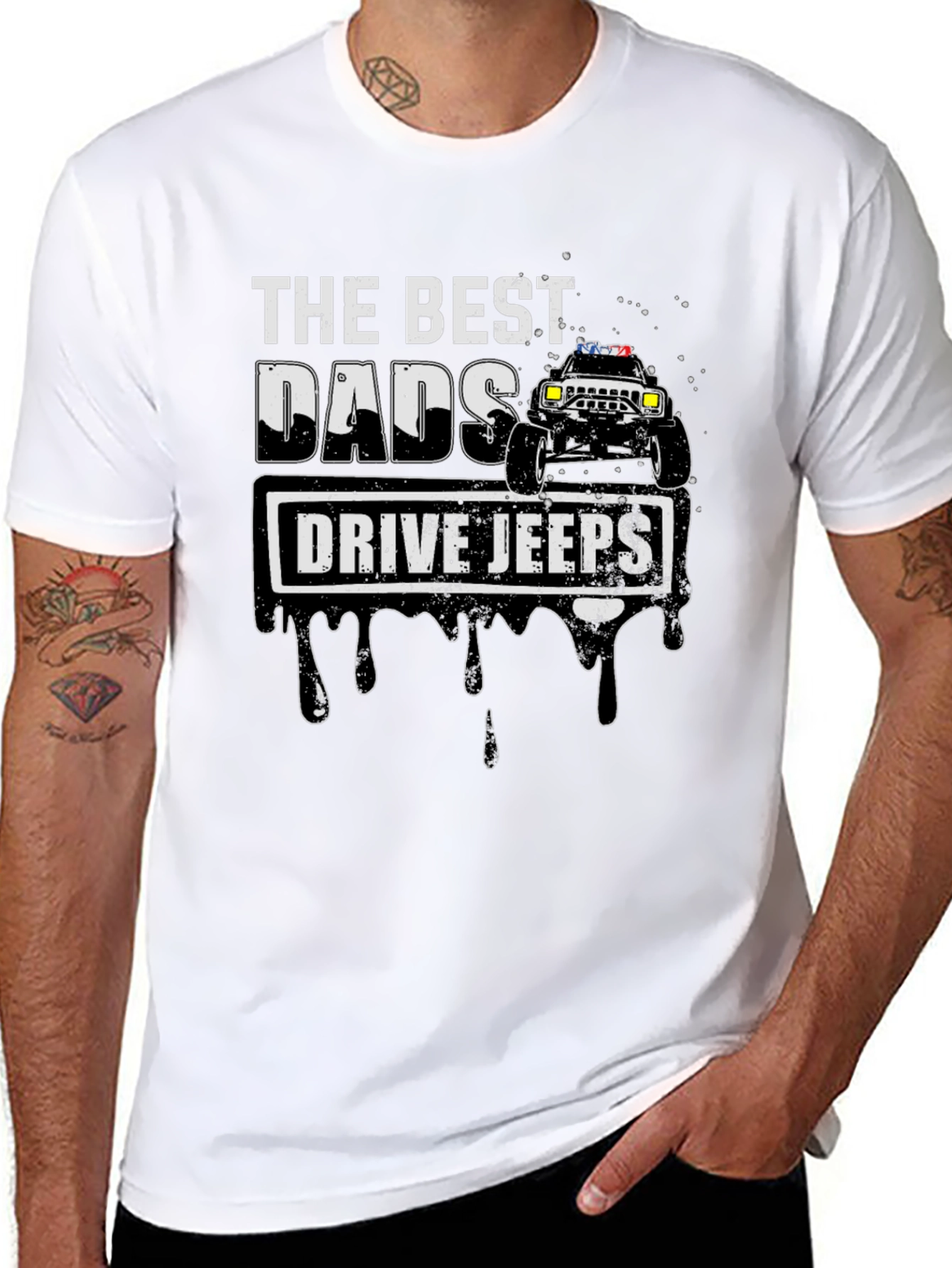 Best Dads Drive Jeeps Graphic T-Shirt