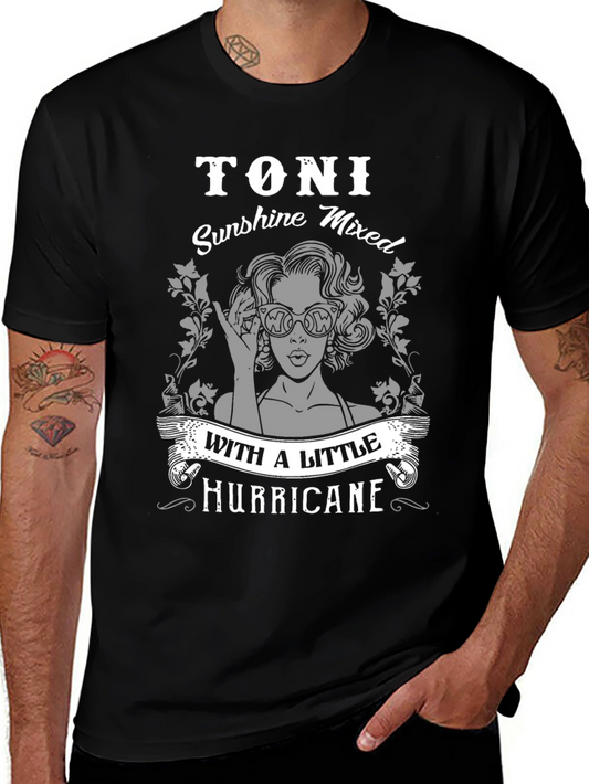 Toni Sunshine & Hurricane T-Shirt - Unisex Black Tee