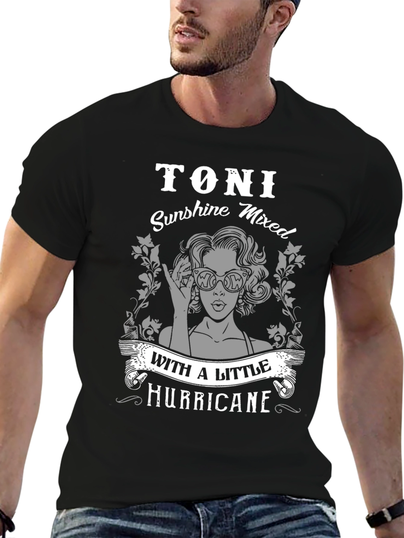 Toni Sunshine & Hurricane T-Shirt - Unisex Black Tee
