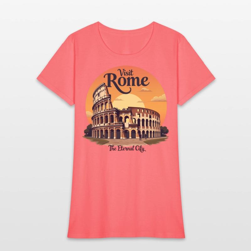"Colosseum Rome Vintage Travel Design"