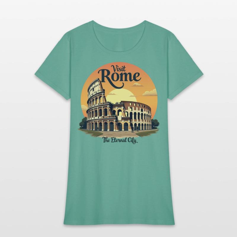 "Colosseum Rome Vintage Travel Design"