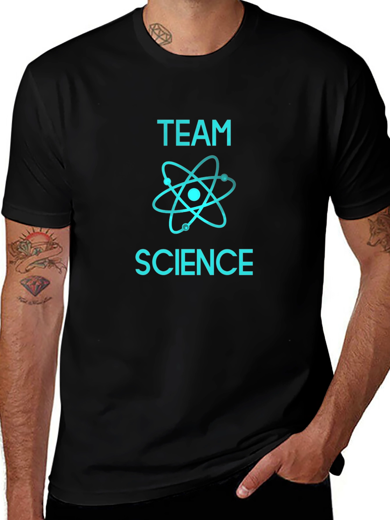 Team Science Graphic Tee - Cool Black T-Shirt