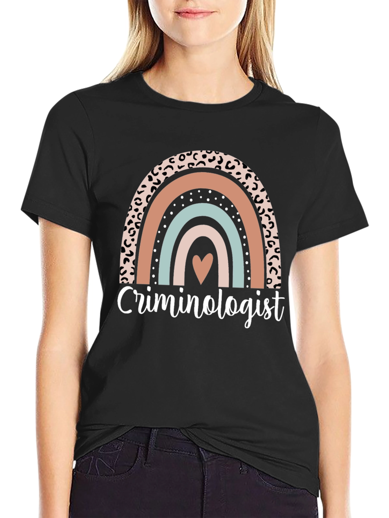 Criminologist Rainbow Graphic T-Shirt