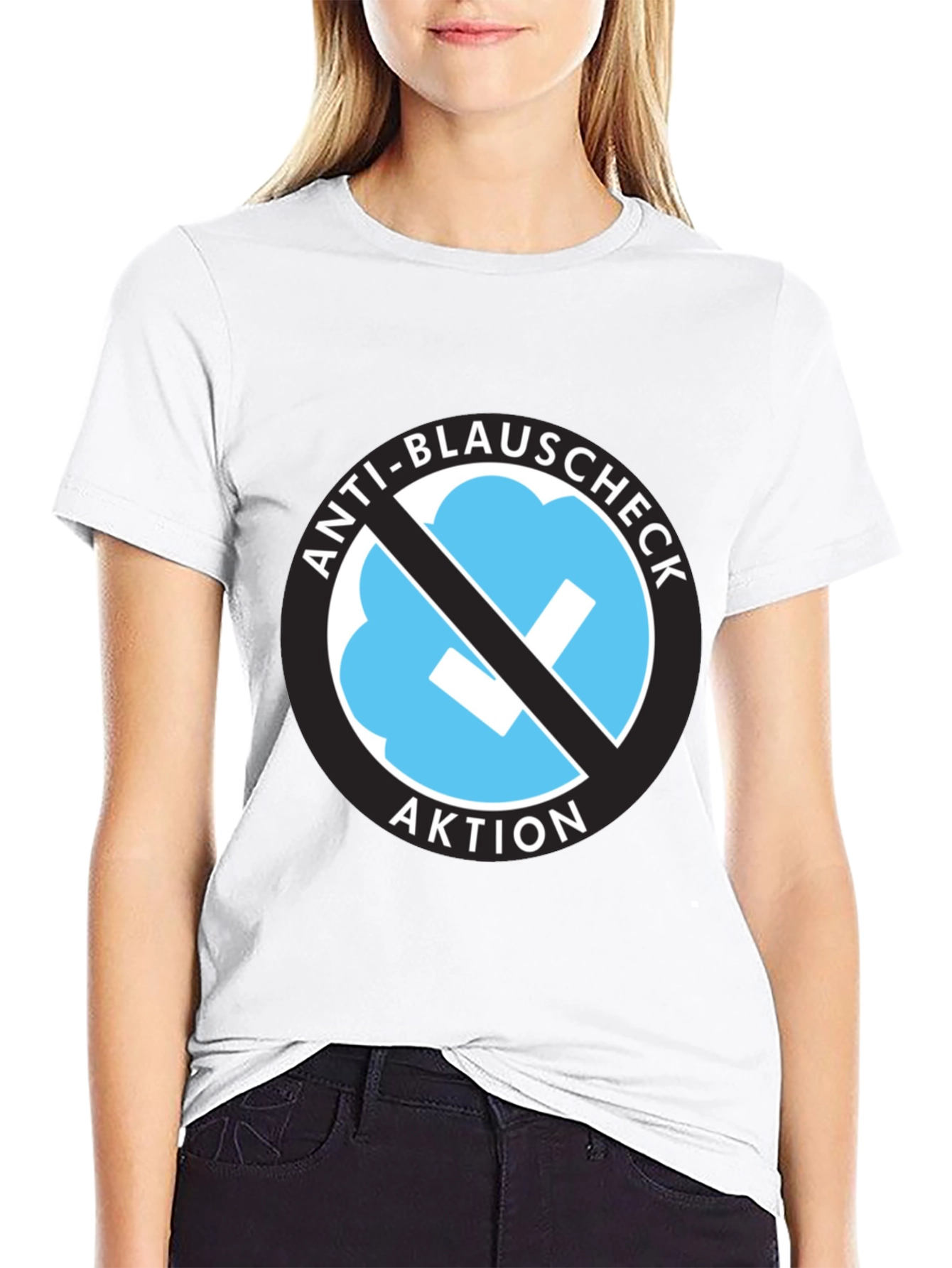 Anti-Blauschcheck Aktion Black T-Shirt