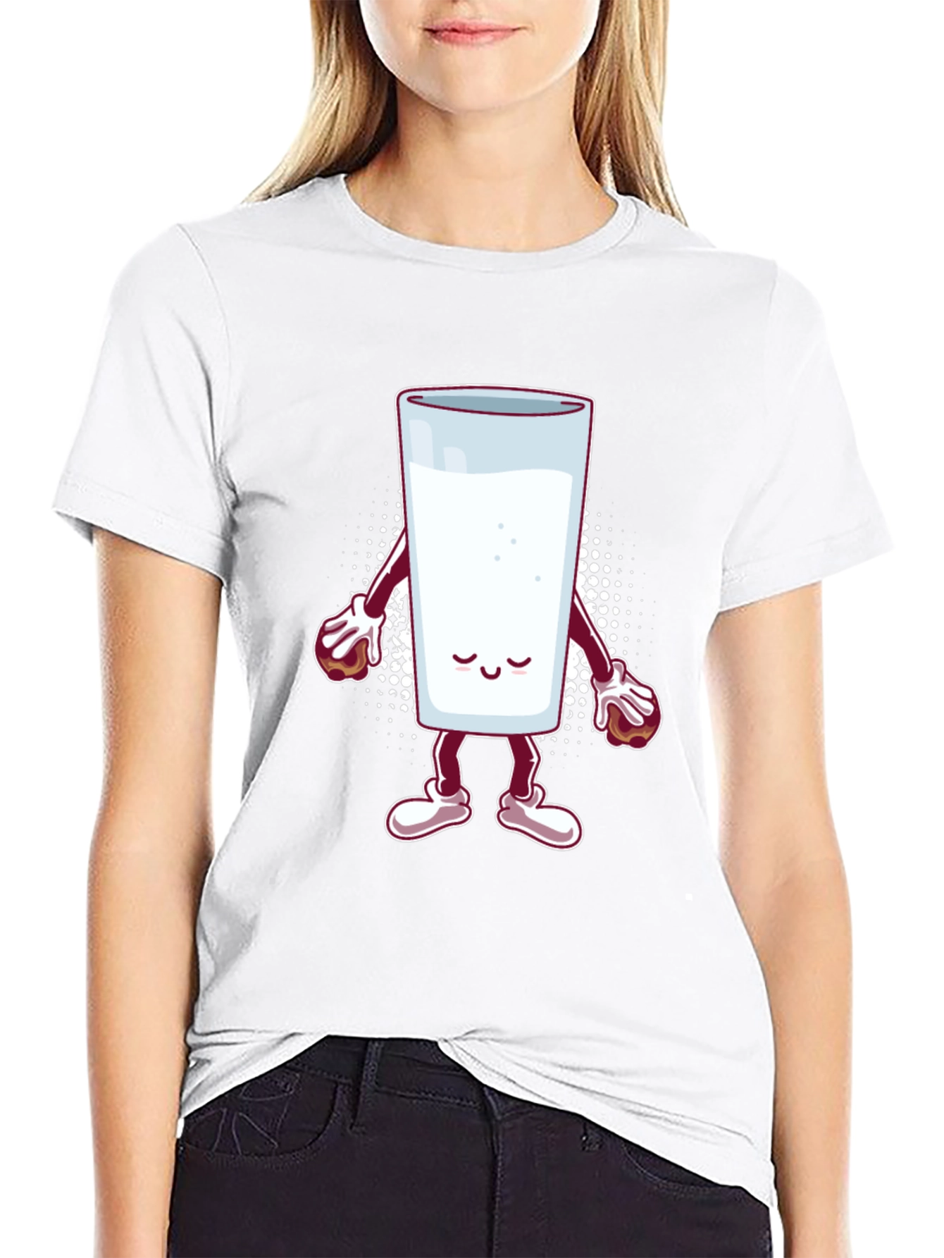 Milk Cartoon Graphic T-Shirt