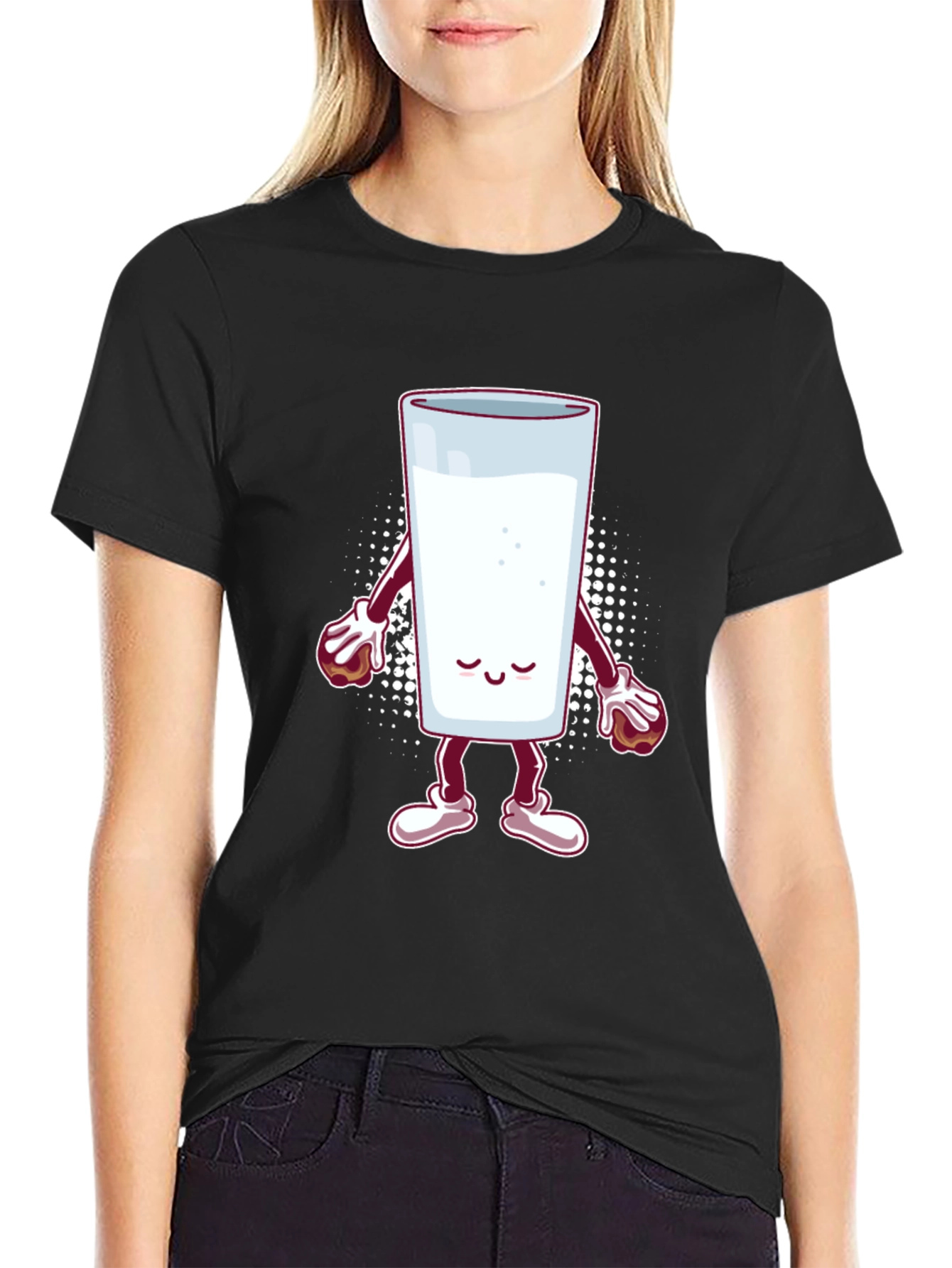 Milk Cartoon Graphic T-Shirt