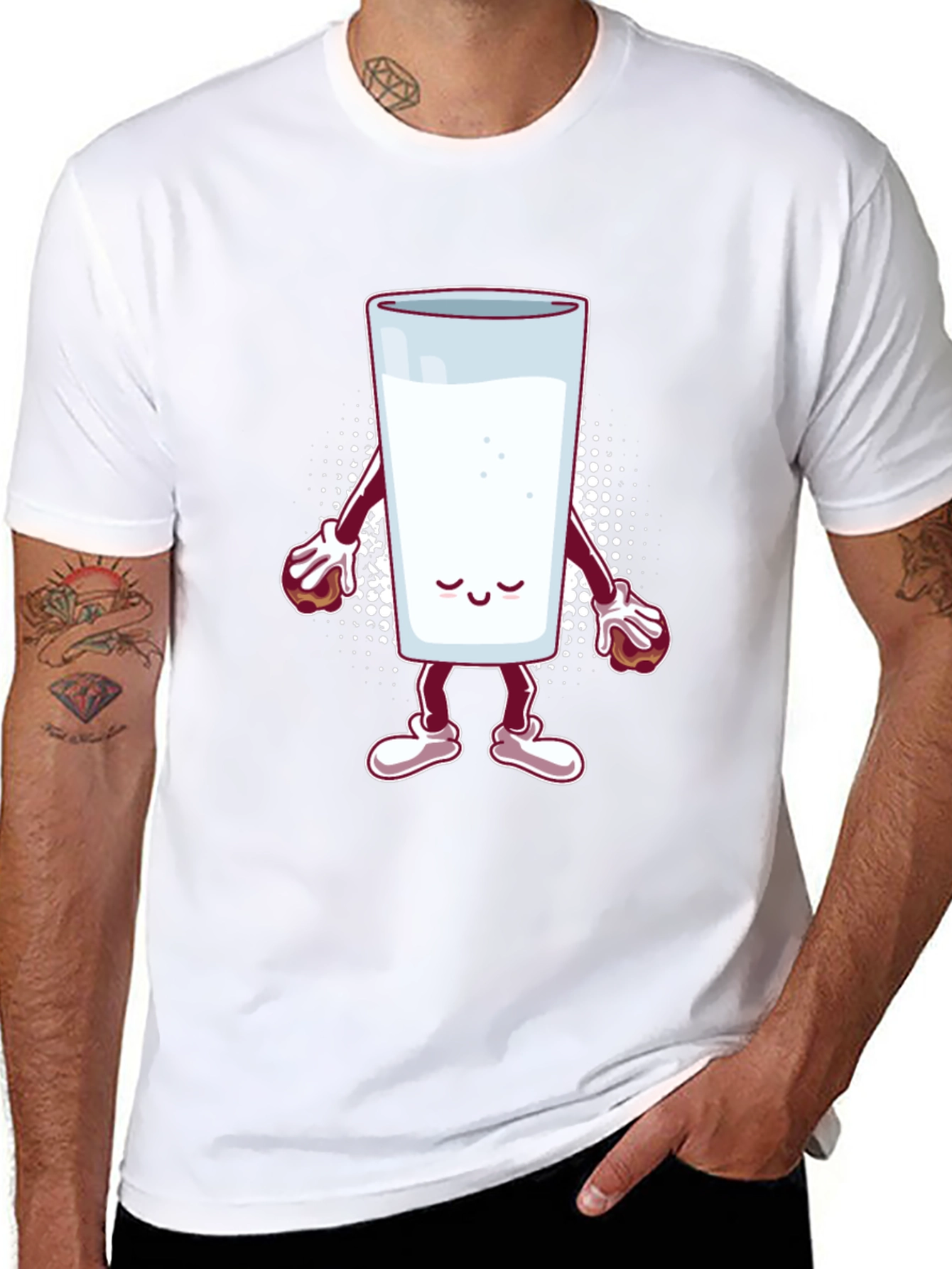 Milk Cartoon Graphic T-Shirt