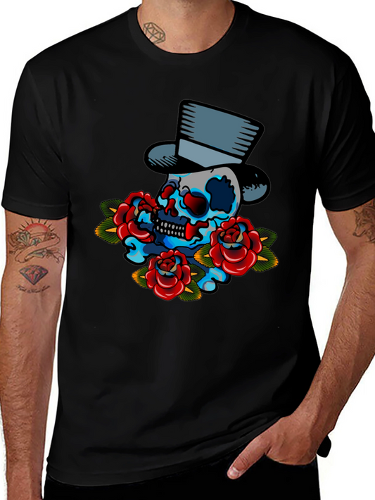 Skull & Roses Graphic T-Shirt