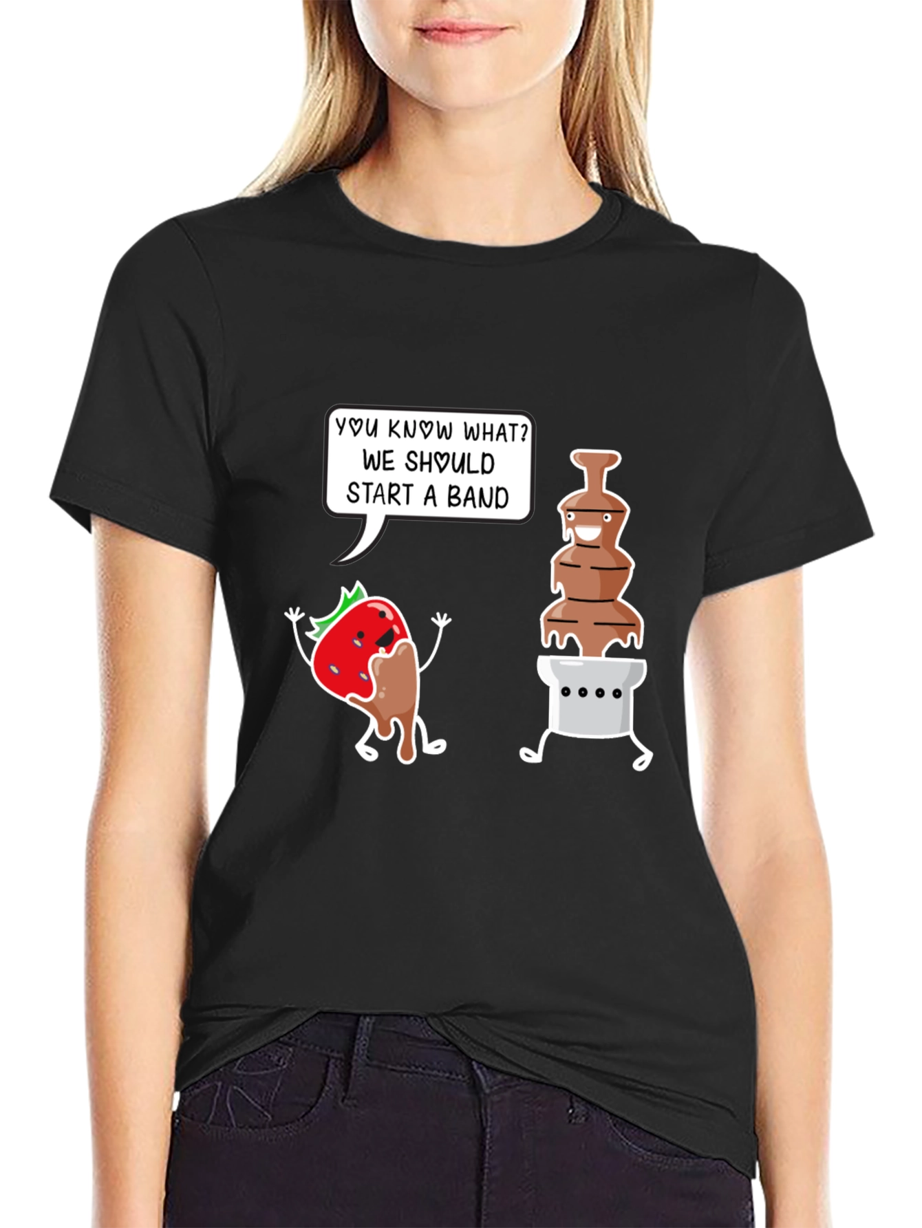 Chocolate Band T-Shirt - Funny Dessert Pun Tee