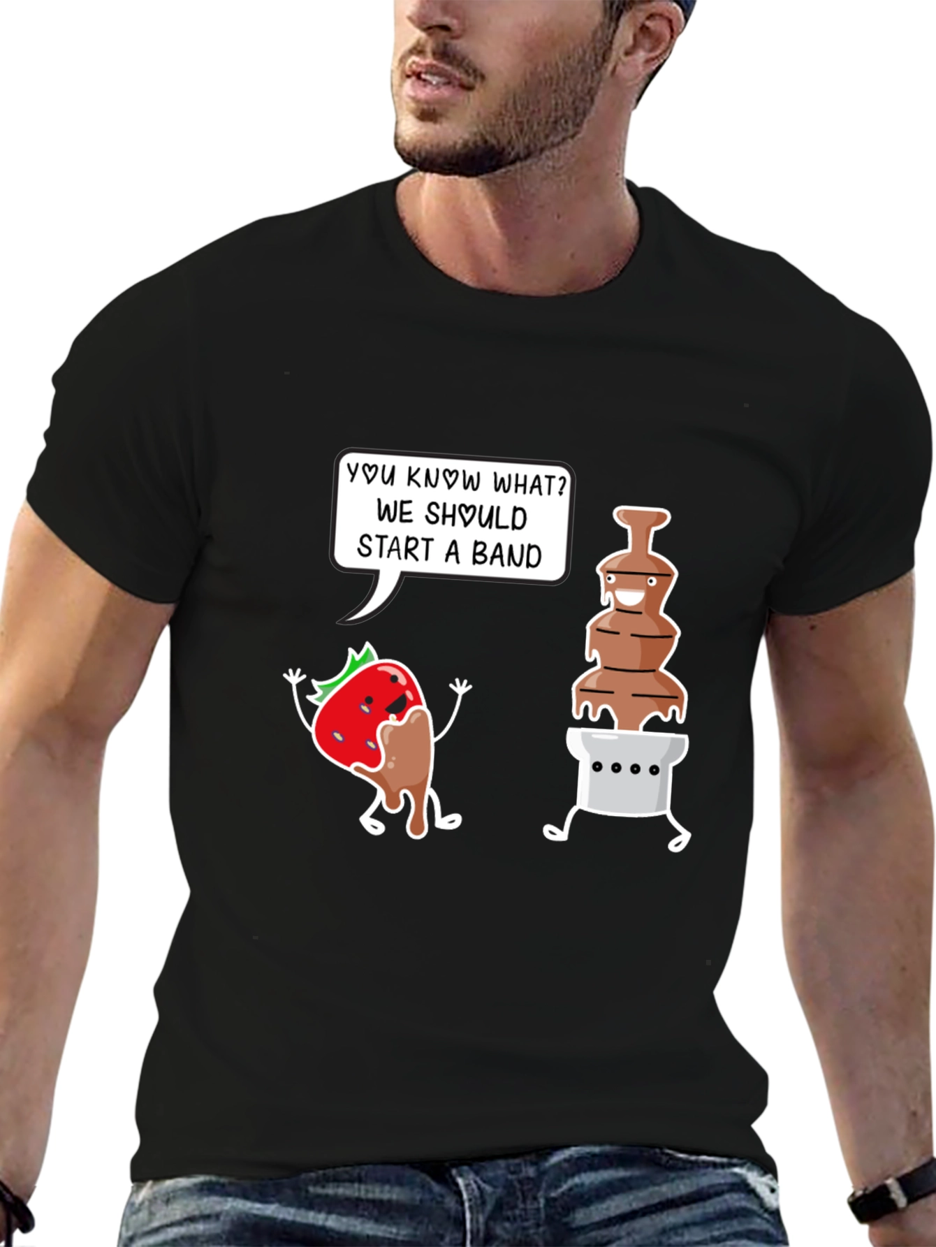 Chocolate Band T-Shirt - Funny Dessert Pun Tee